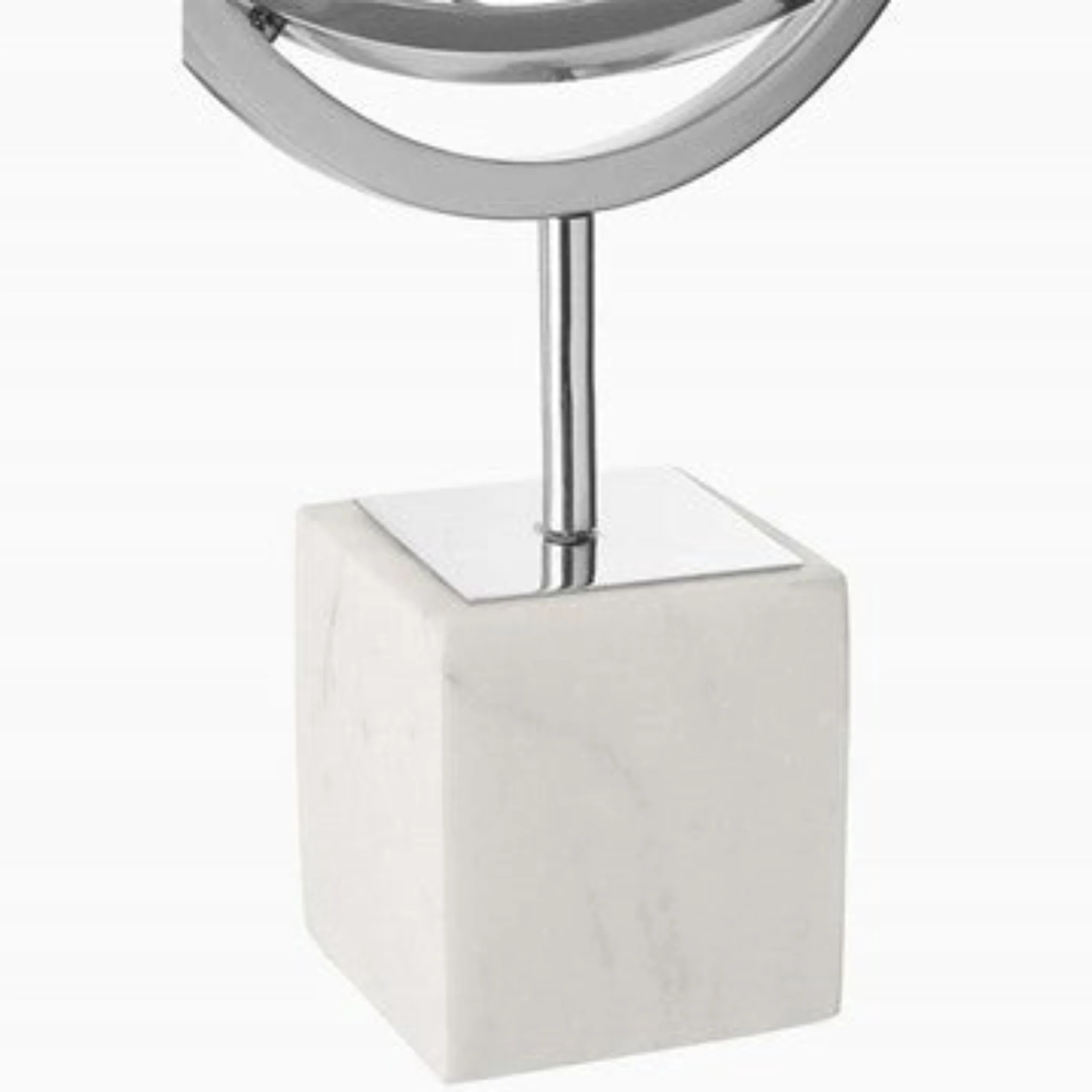 Mirano Spiral Sculpture On Stand Silver - Image 2