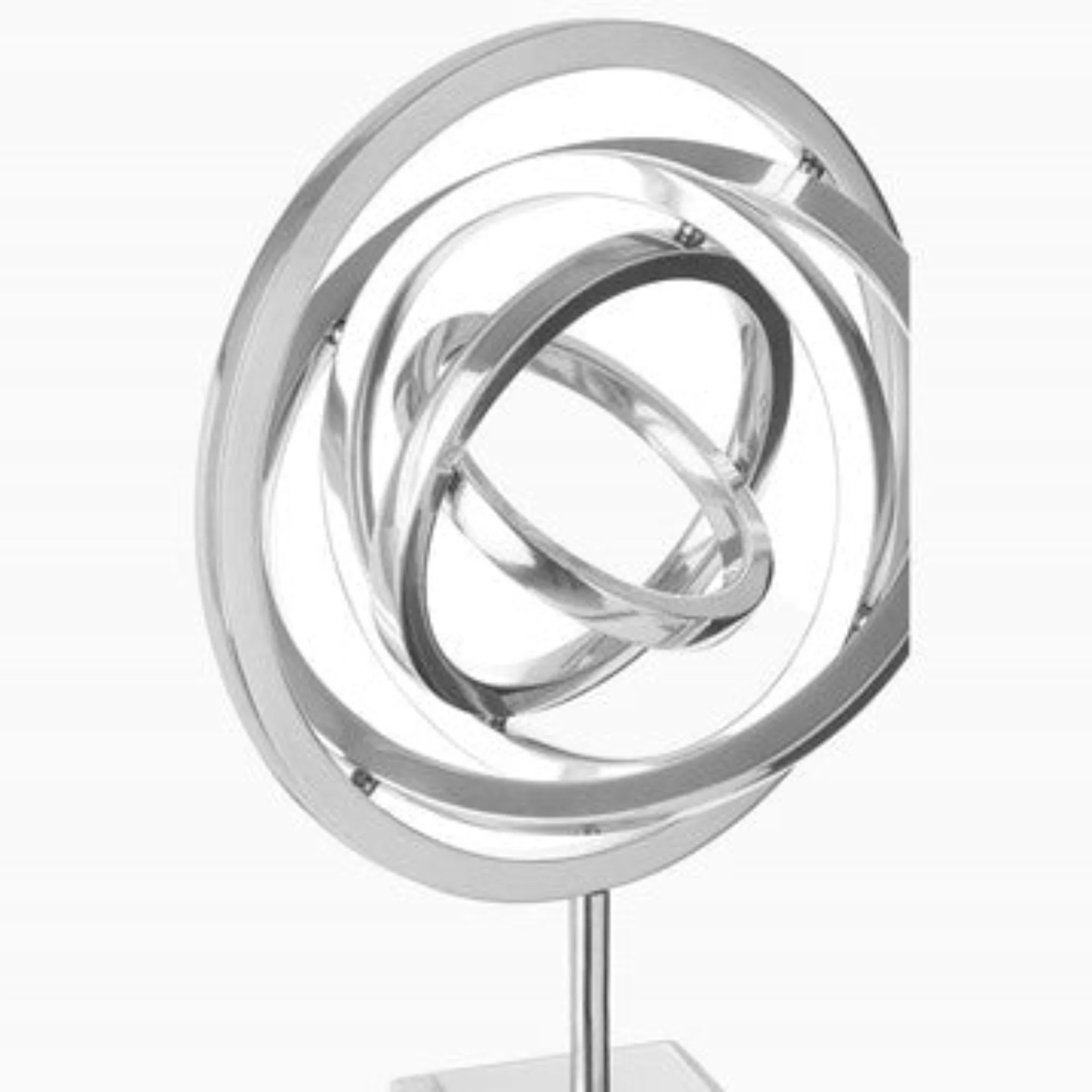 Mirano Spiral Sculpture On Stand Silver - Image 3