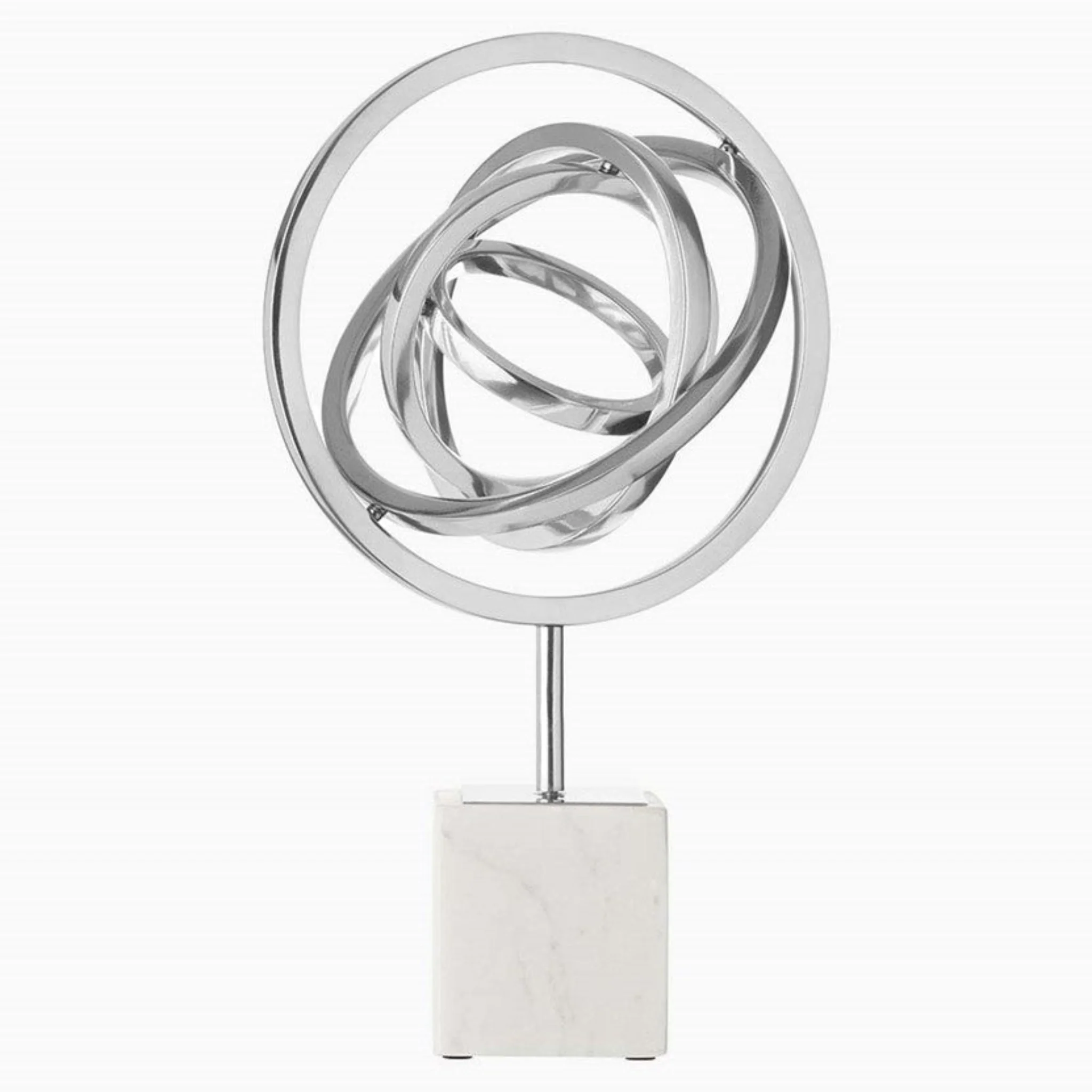 Mirano Spiral Sculpture On Stand Silver - Image 4