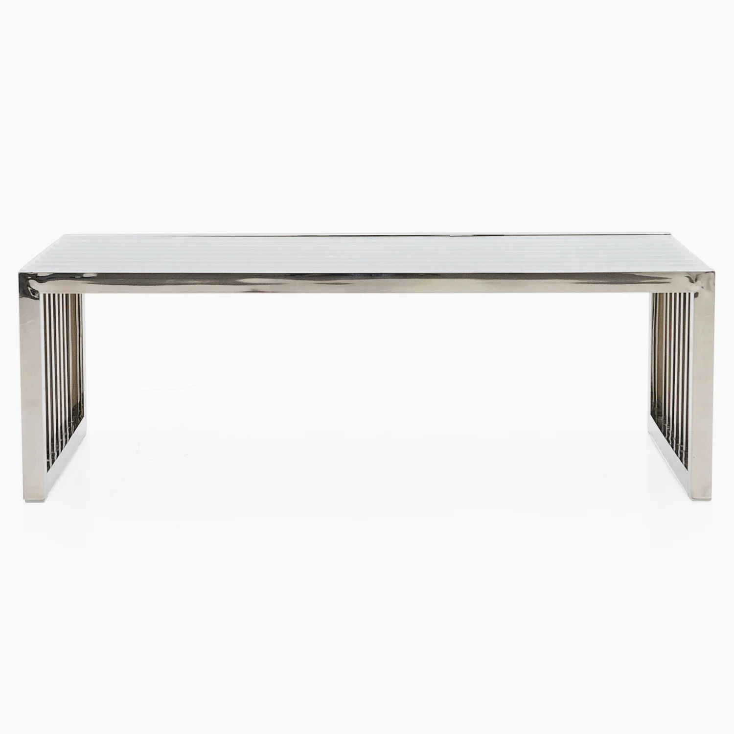 Napoli Coffee Table - Coffee Table Clear Glass / Stainless Steel