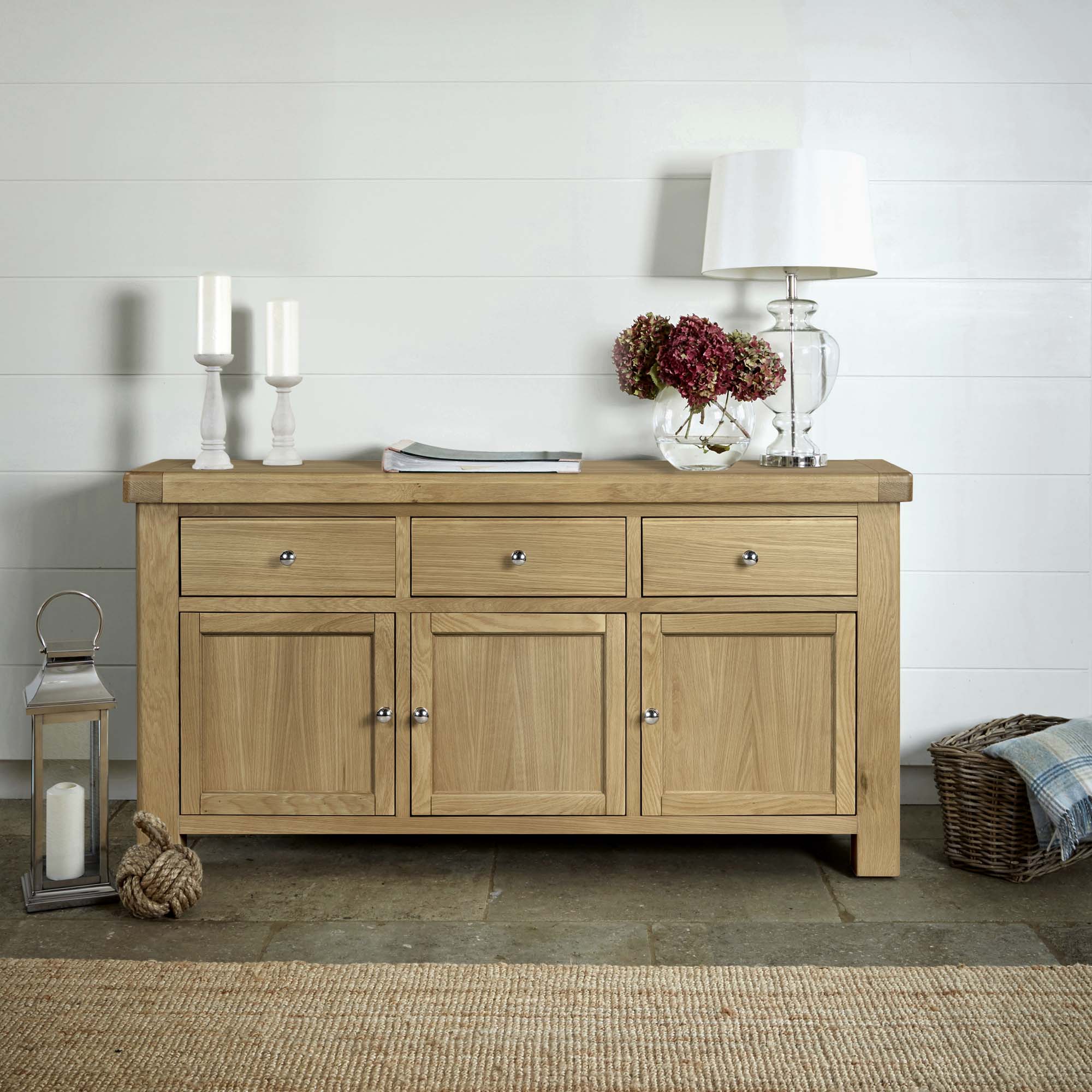 Navarre Large Sideboard - Large Sideboard Oak / Oak Veneer - Image 2