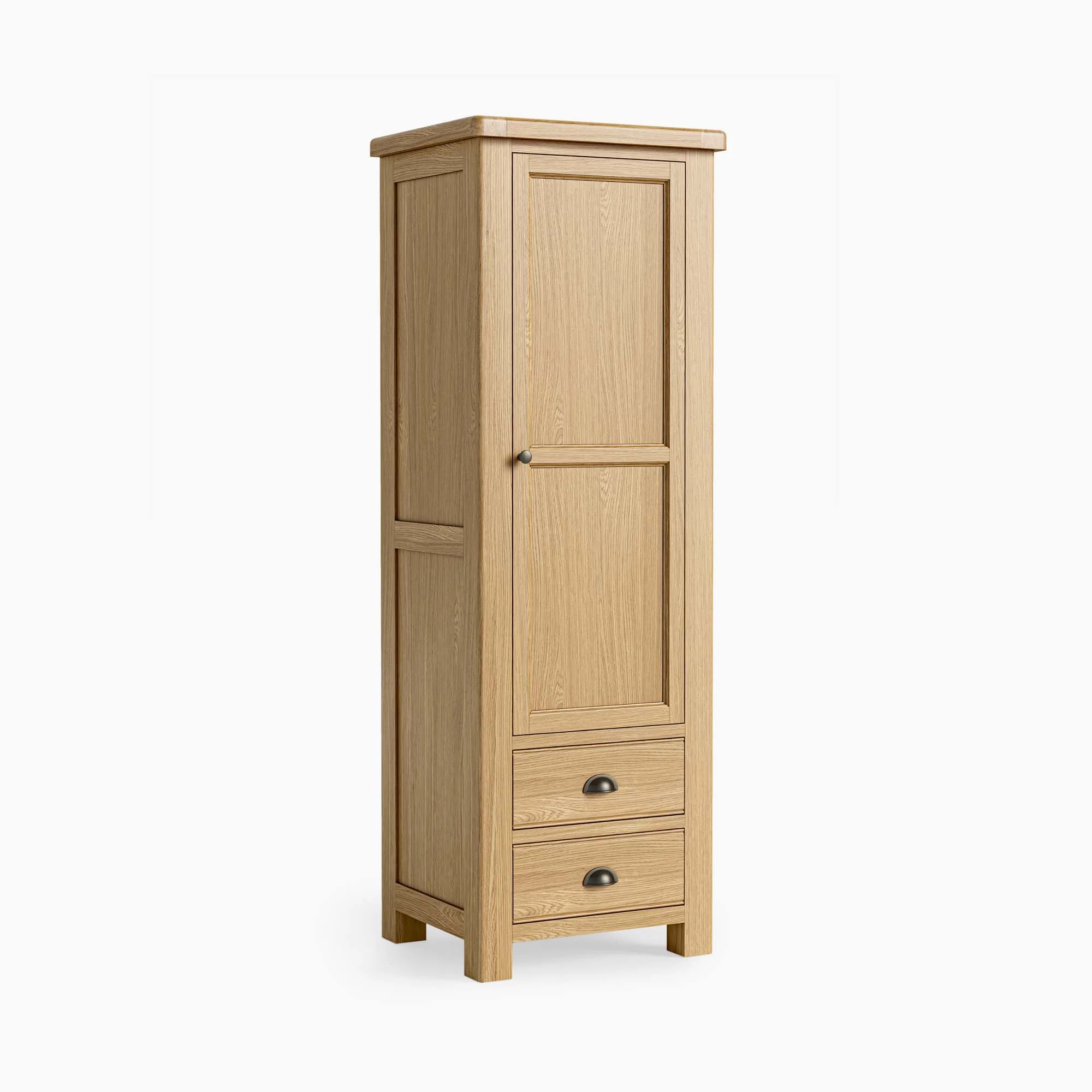 Navarre Slim Larder Cabinet - Single Larder Unit Oak / Oak Veneer