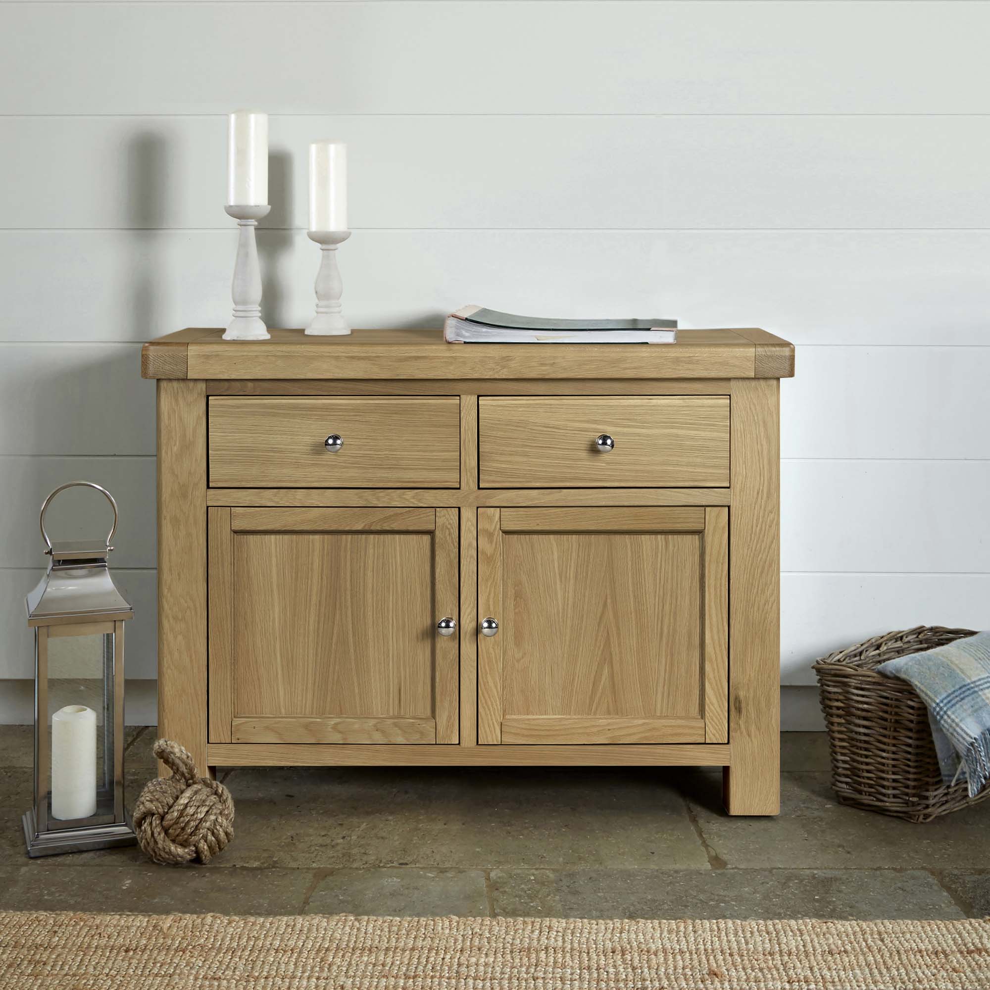 Navarre Small Sideboard - Small Sideboard Oak / Oak Veneer - Image 2