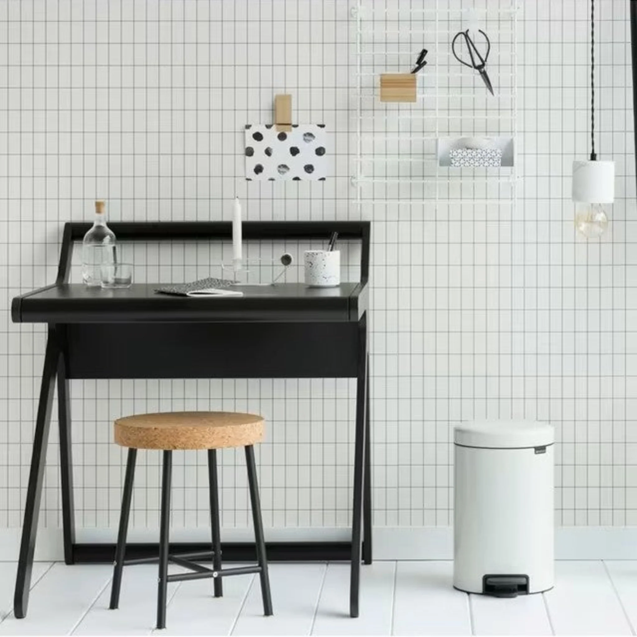 New Icon Pedal Bin White 12L - Image 2