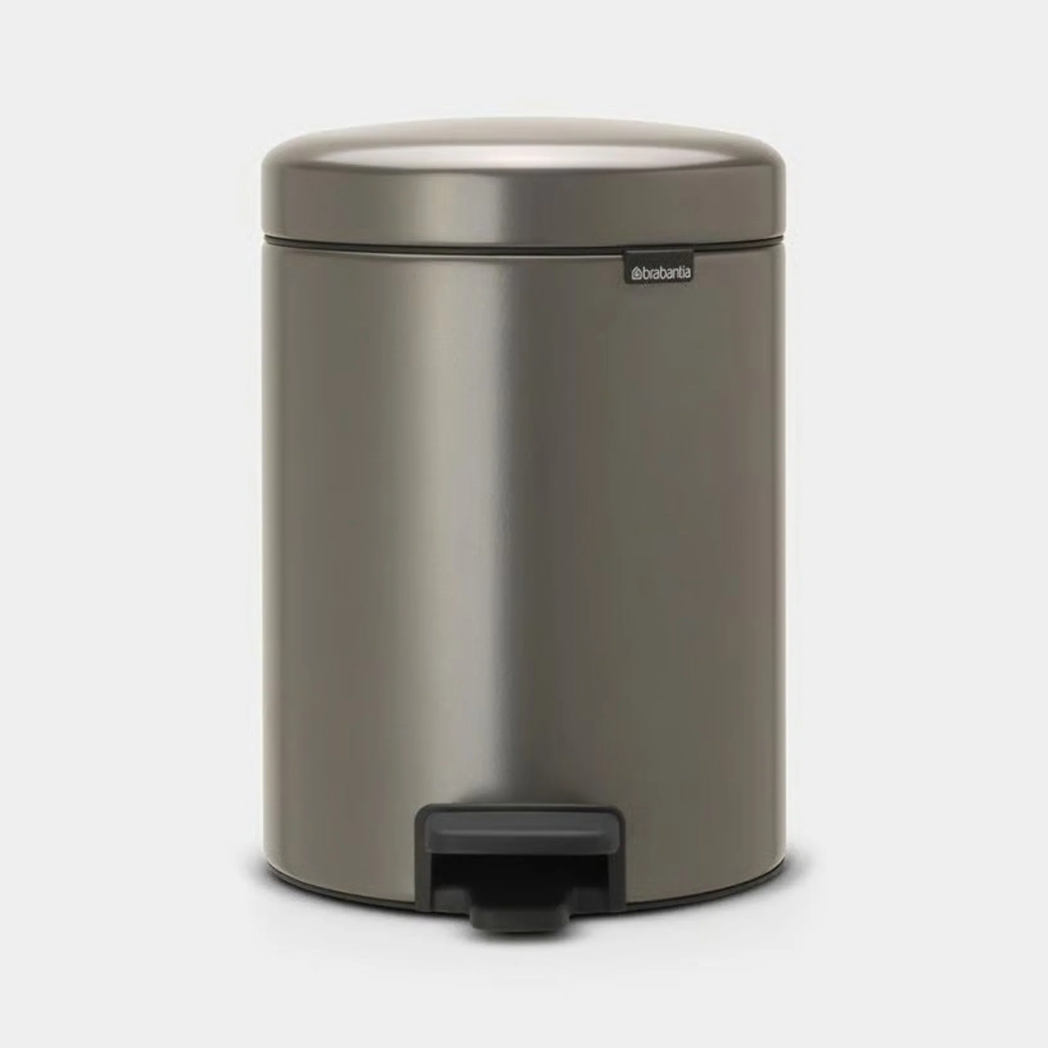 NewIcon Pedal Bin Platinum 5L