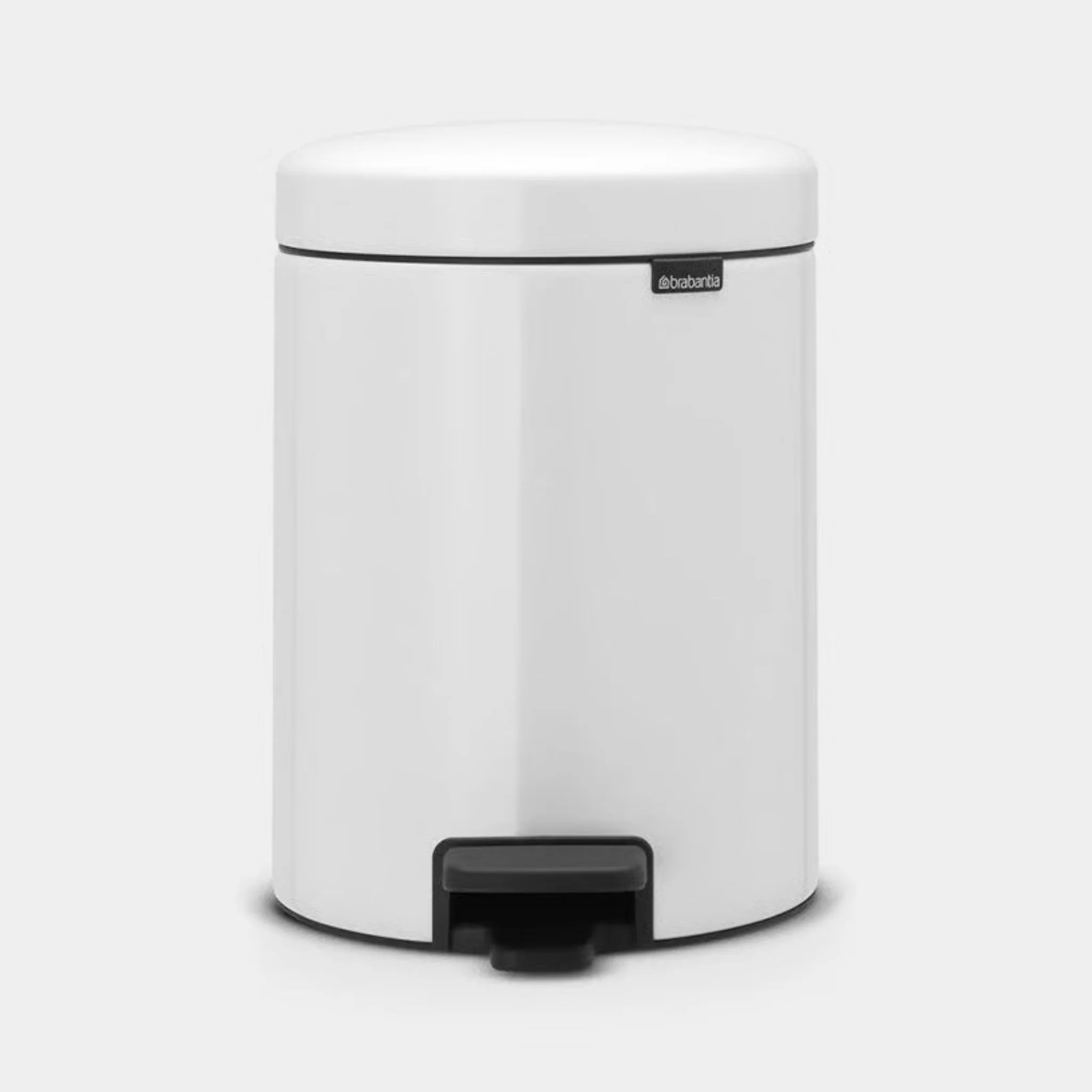NewIcon Pedal Bin White 5L