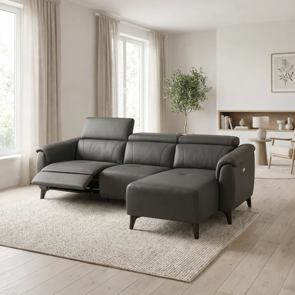 Nicoletti Verdi Chaise Sofa with Power Recliner & Lumbar Support - Chaise Sofa with Power Recl & Lumbar Support CB Torello - Power with Power Lumbar & USB - Image 2