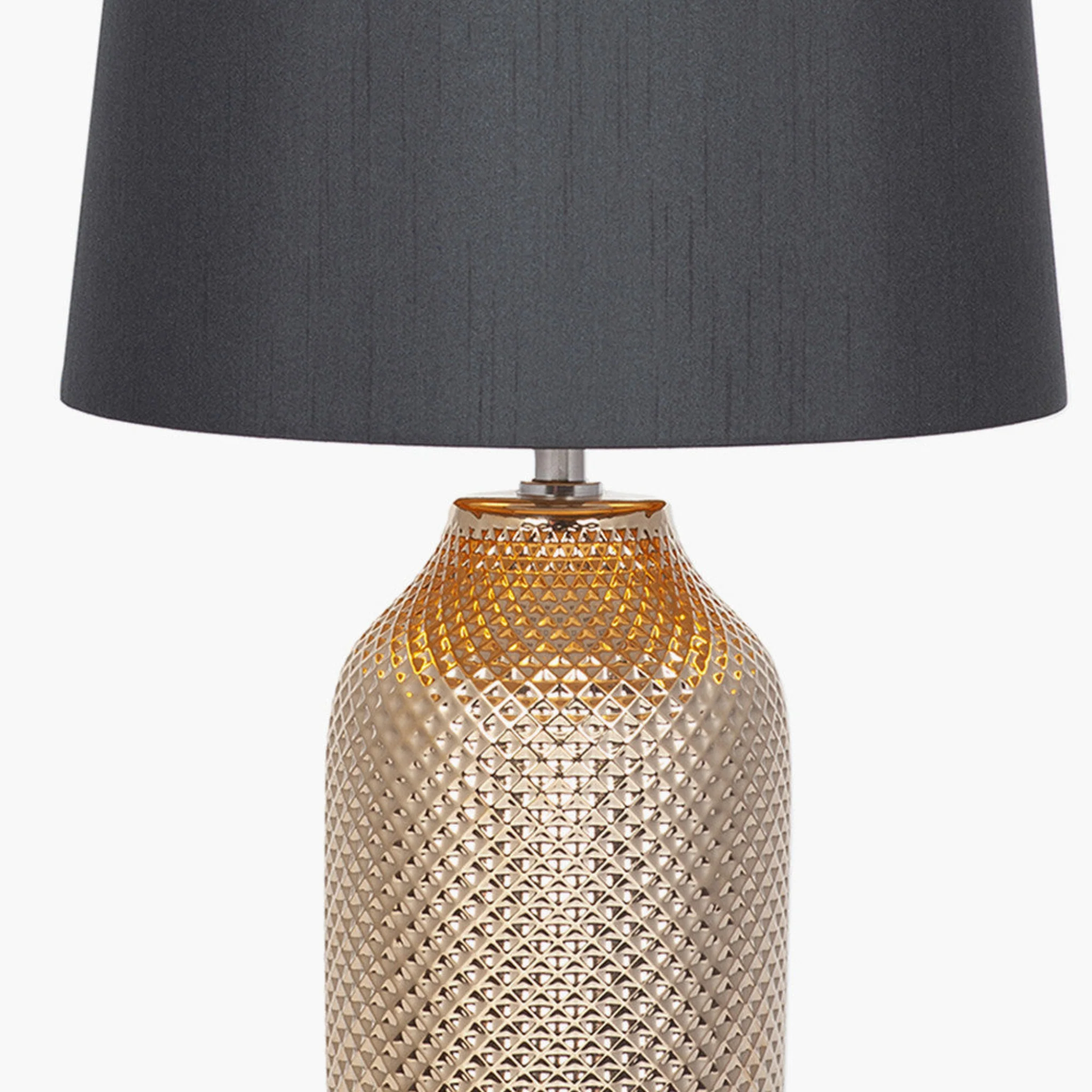 Nova Gold Textured Ceramic Table Lamp - Image 2