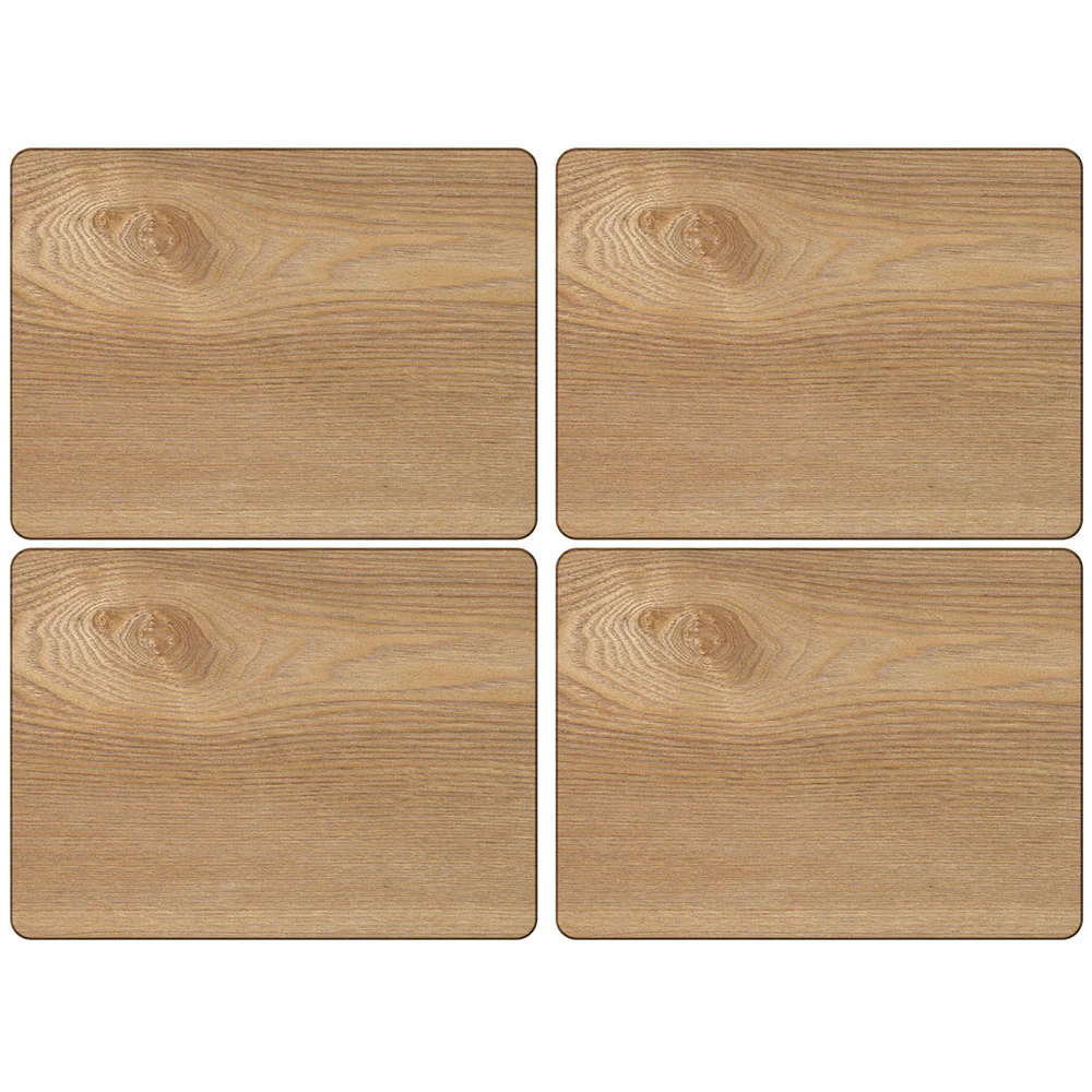 Oak Veneer Set of 4 Placemats - Oak Veneer S/4 Placemats 29.5 x 21CM - Image 2