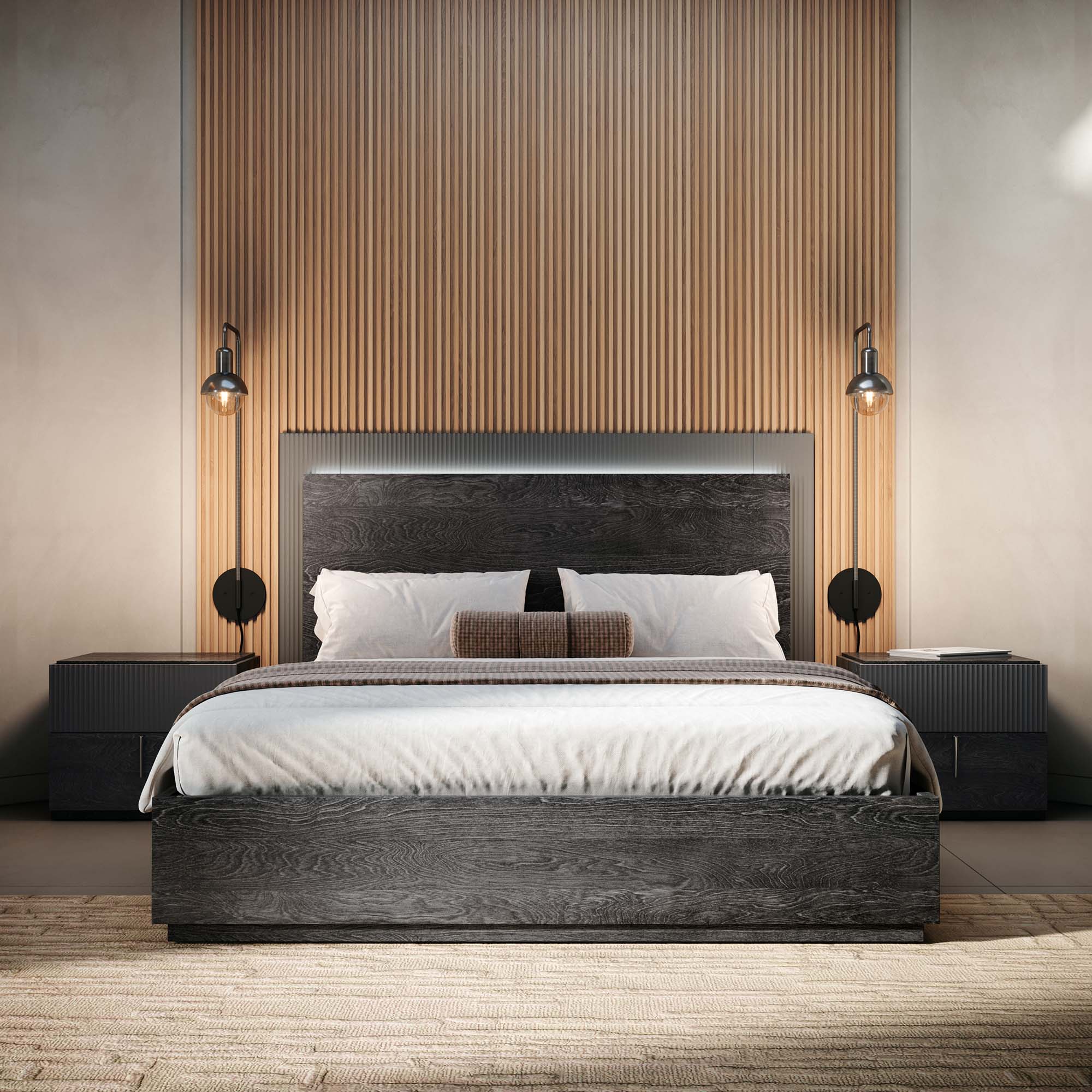 Onyx Bedframe - Bed Upholstered Headboard 180 x 200cm - King - Image 2