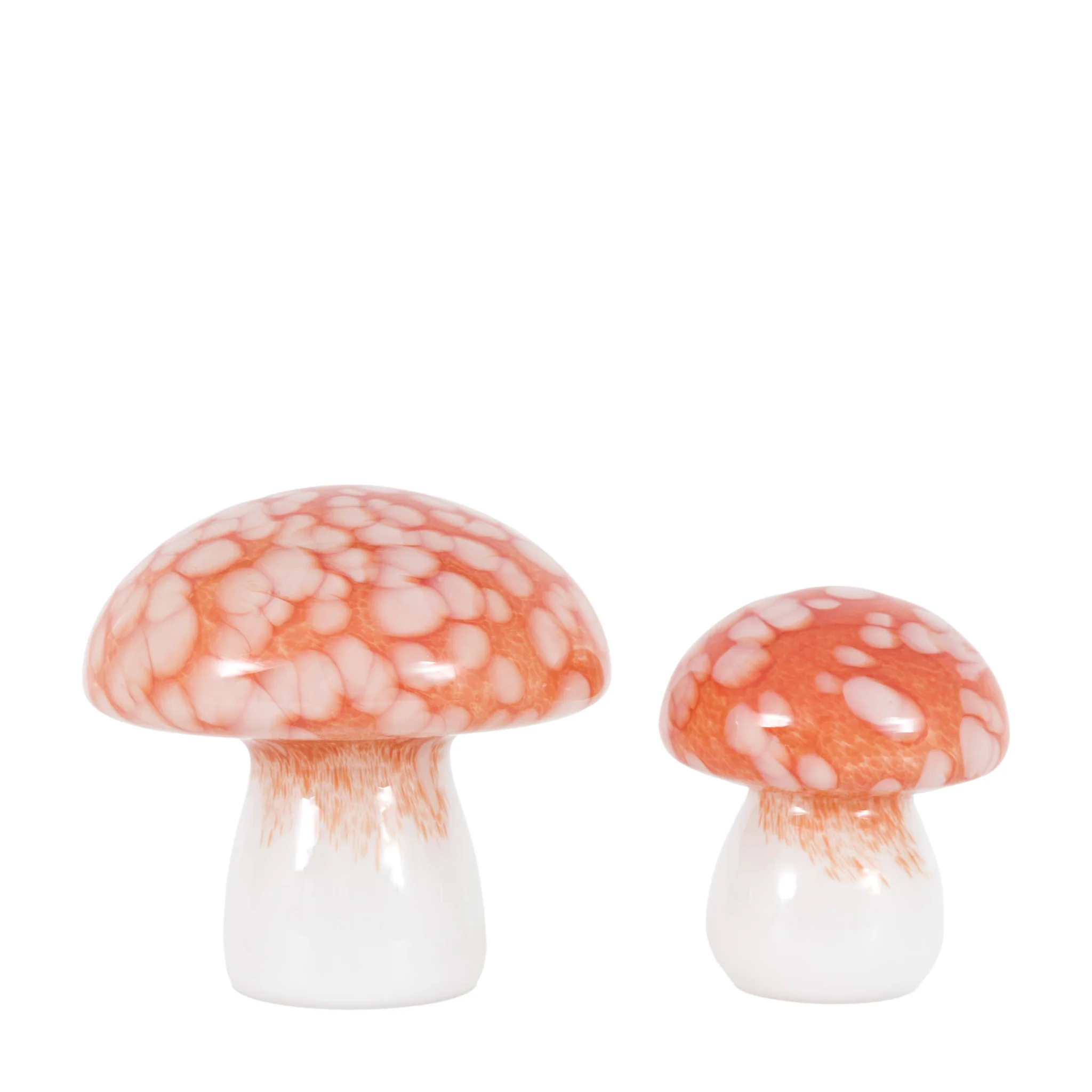 Orange Confetti Glass Mushrooms Set Of 2 - DHD Confetti Glass Mushrooms Burnt Orange 2Pk - Image 4
