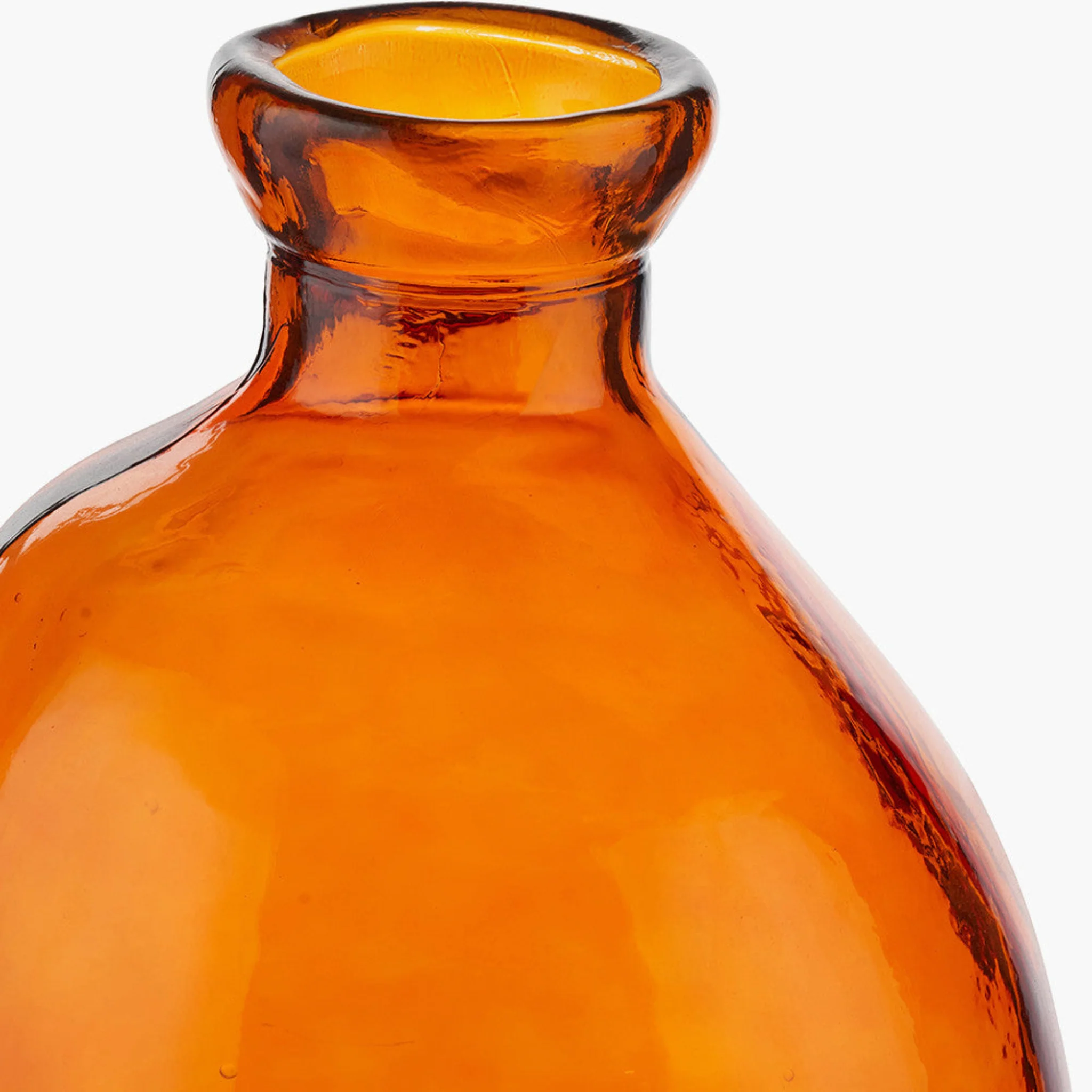 Orange Organic Shaped Glass Tall Vase - Orange Organic Shaped Glass Tall Vase 73CM - Image 3