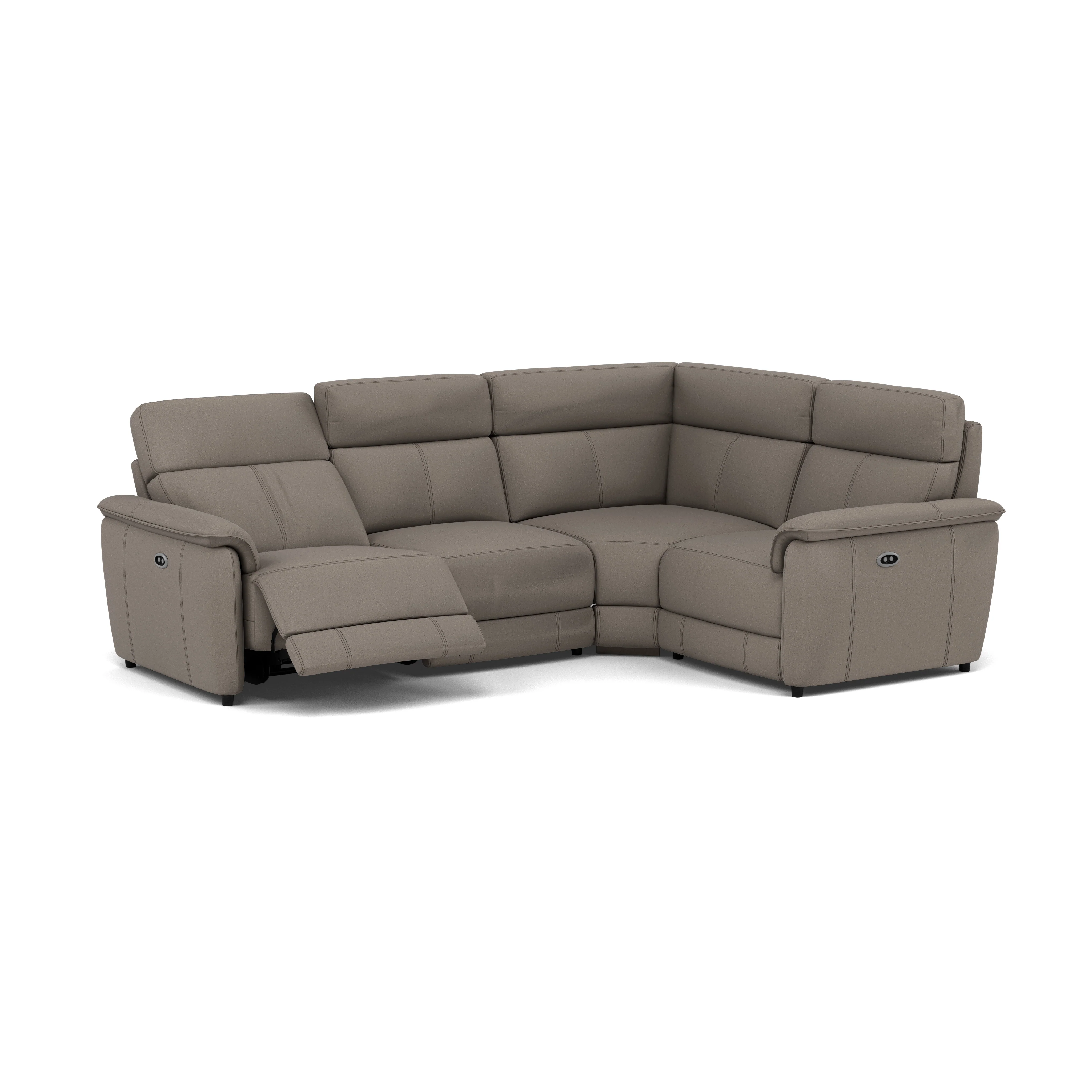 Orkney Small Corner Recliner Sofa - Combination 8 2.5 Corner 1.25 Power Fabric - Right Hand Facing - Power Recliner with USB - Image 3