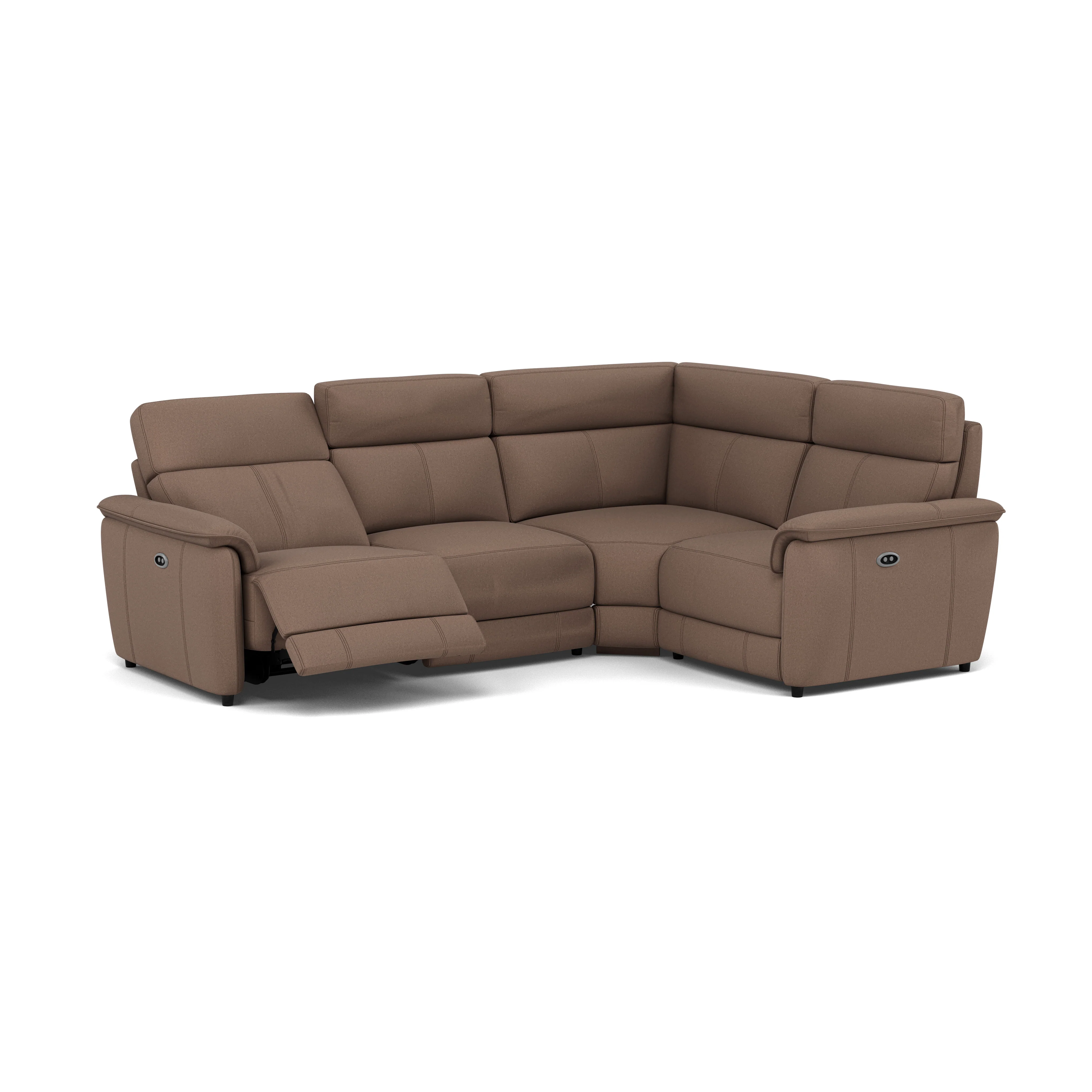 Orkney Small Corner Recliner Sofa - Combination 8 2.5 Corner 1.25 Power Fabric - Right Hand Facing - Power Recliner with USB - Image 4