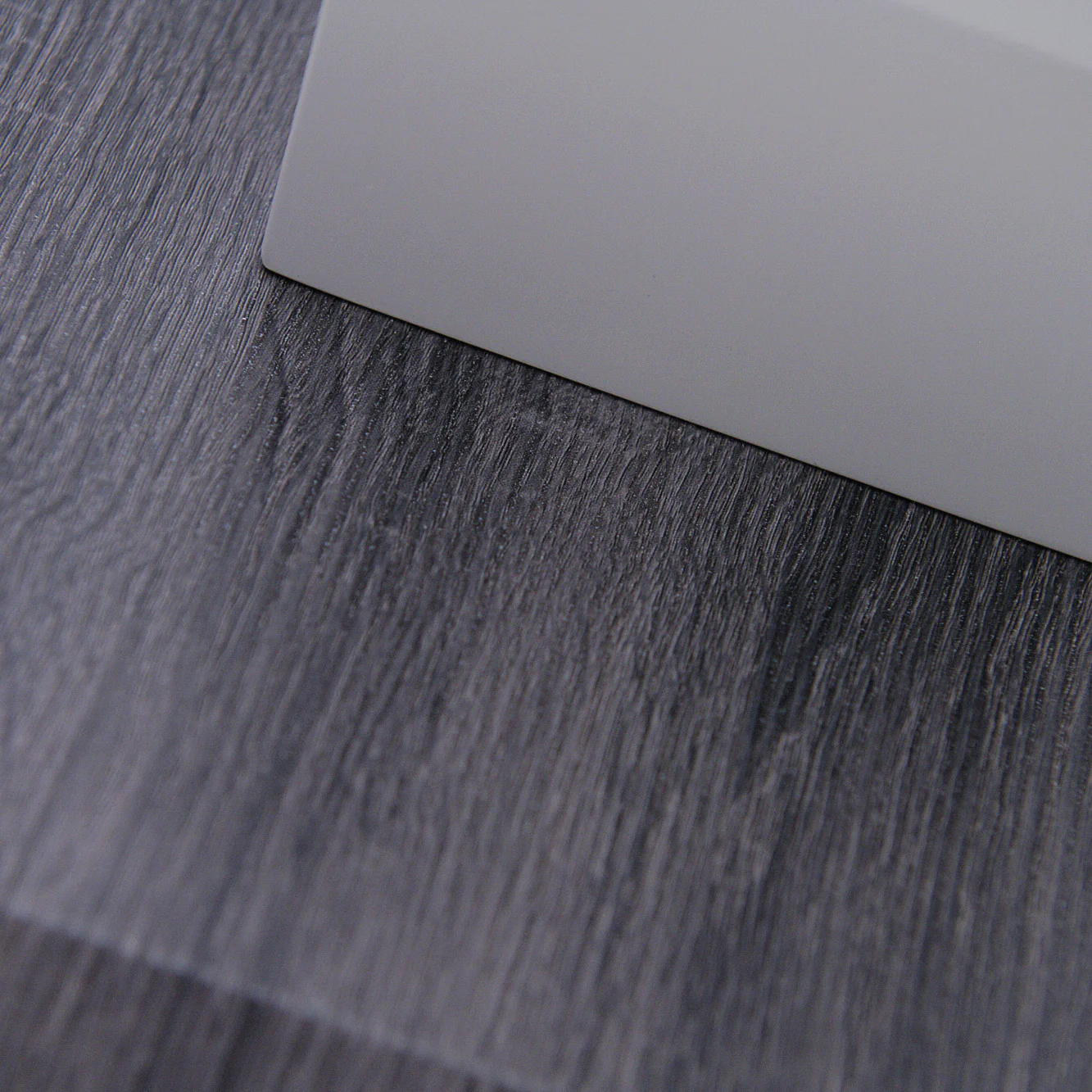 Panama Coffee Table - Coffee Table Dark Grey Wood Effect/Light Grey High Gloss/Polished steel - Image 5