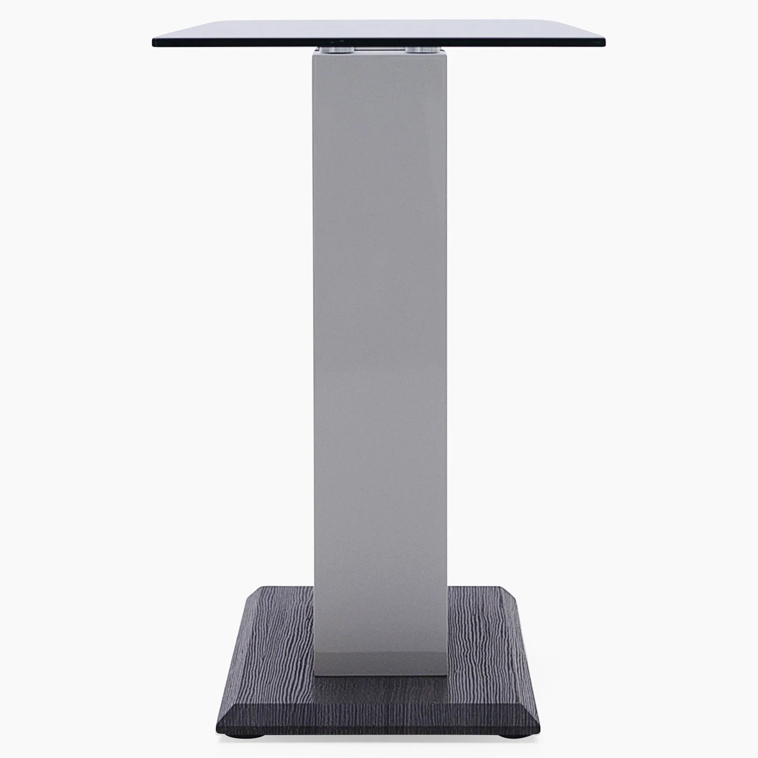 Panama Console Table - Sofa Table Dark Grey Wood Effect/Light Grey High Gloss/Polished steel - Image 4