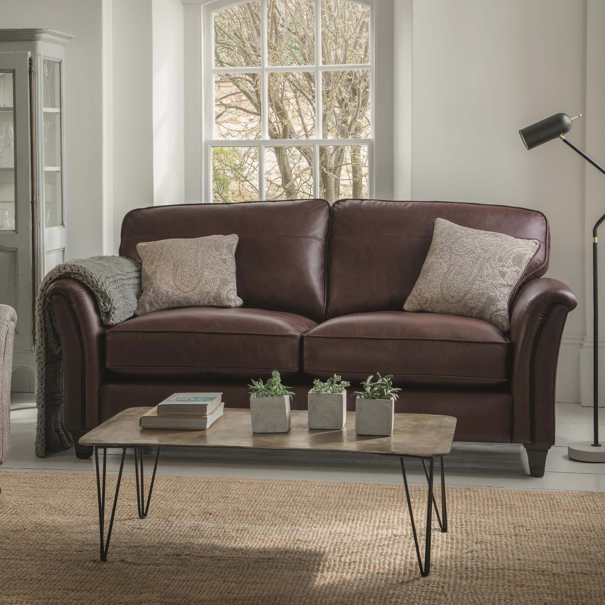 Parker Knoll Devonshire Large 2 Seater Standard Back Sofa - Large 2 Seater Sofa - Formal Back Leather - Image 2