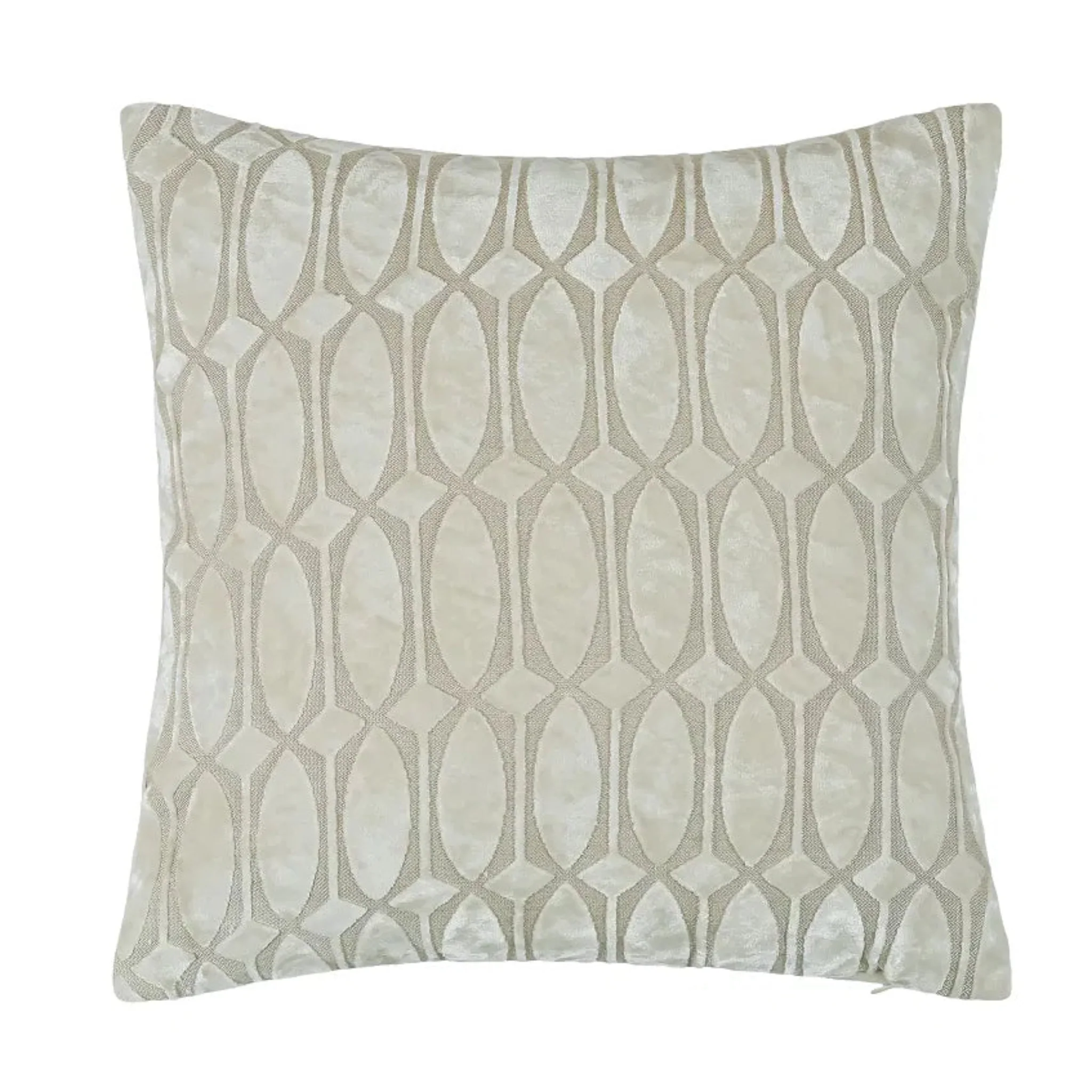 Paul Moneypenny Abstract Geo Velvet Cushion Cream - DISC PM Abstract Geo Velvet Cushion Ivory 43CM