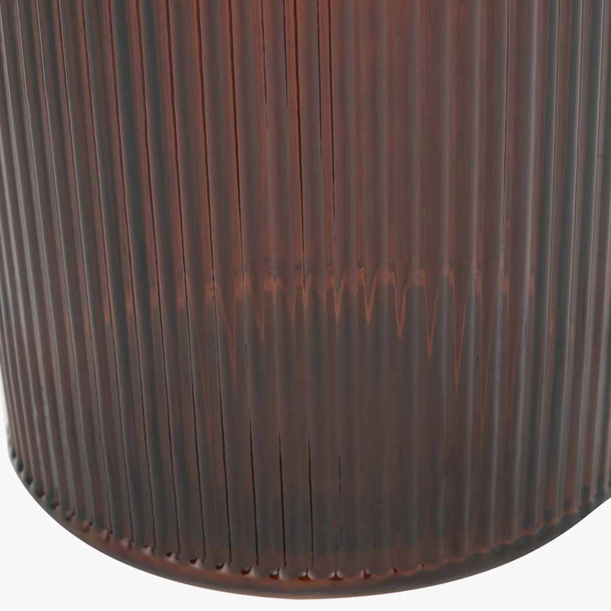 Pecan Brown Recycled Glass Ribbed Vase Tall - Pecan Brown Recycled Glass Ribbed Vase Tall 72CM - Image 5