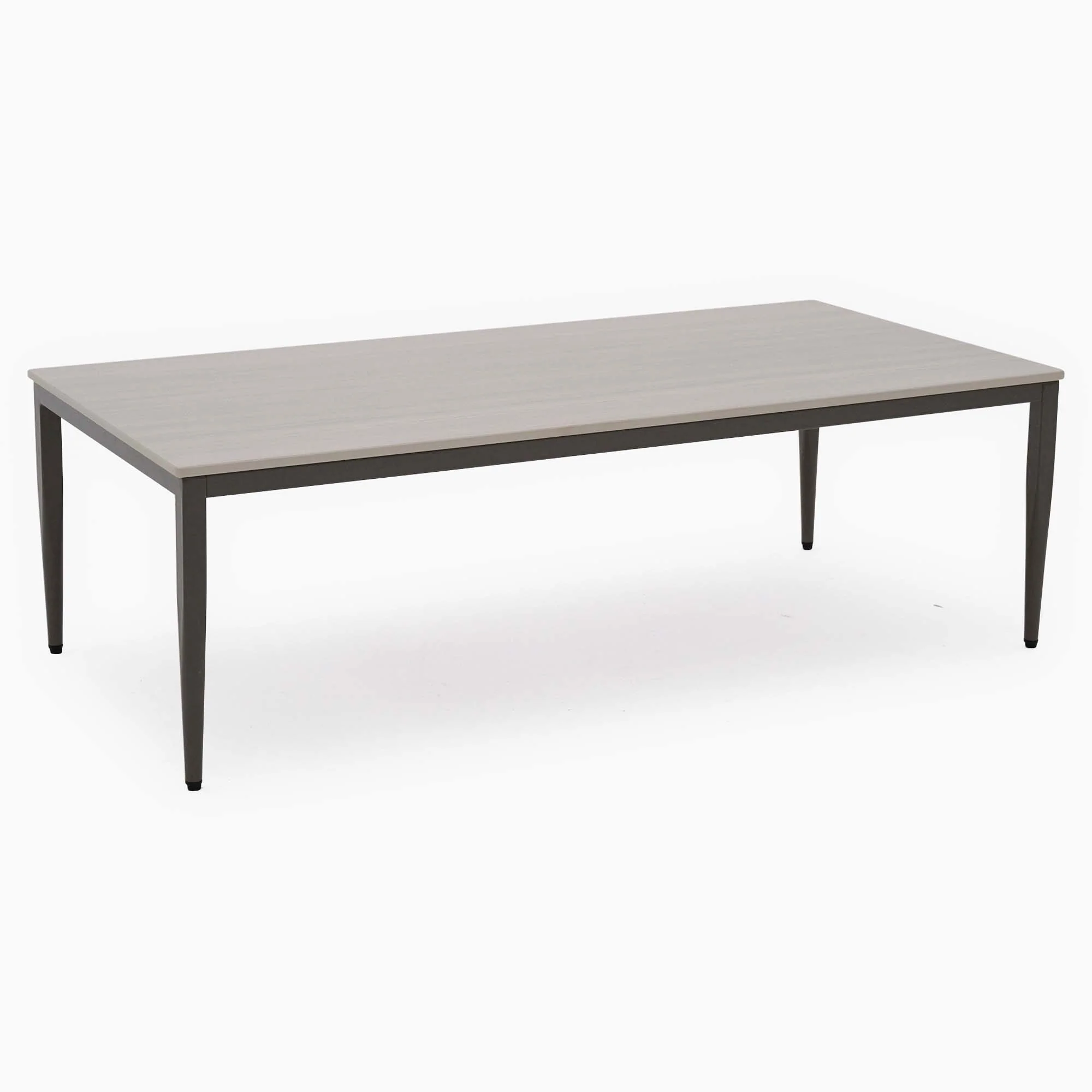 Phase Rectangular Coffee Table - Rectangular Coffee Table Latte Tones (Buwen) Matt Ceramic / Warm Brown Metal Frame