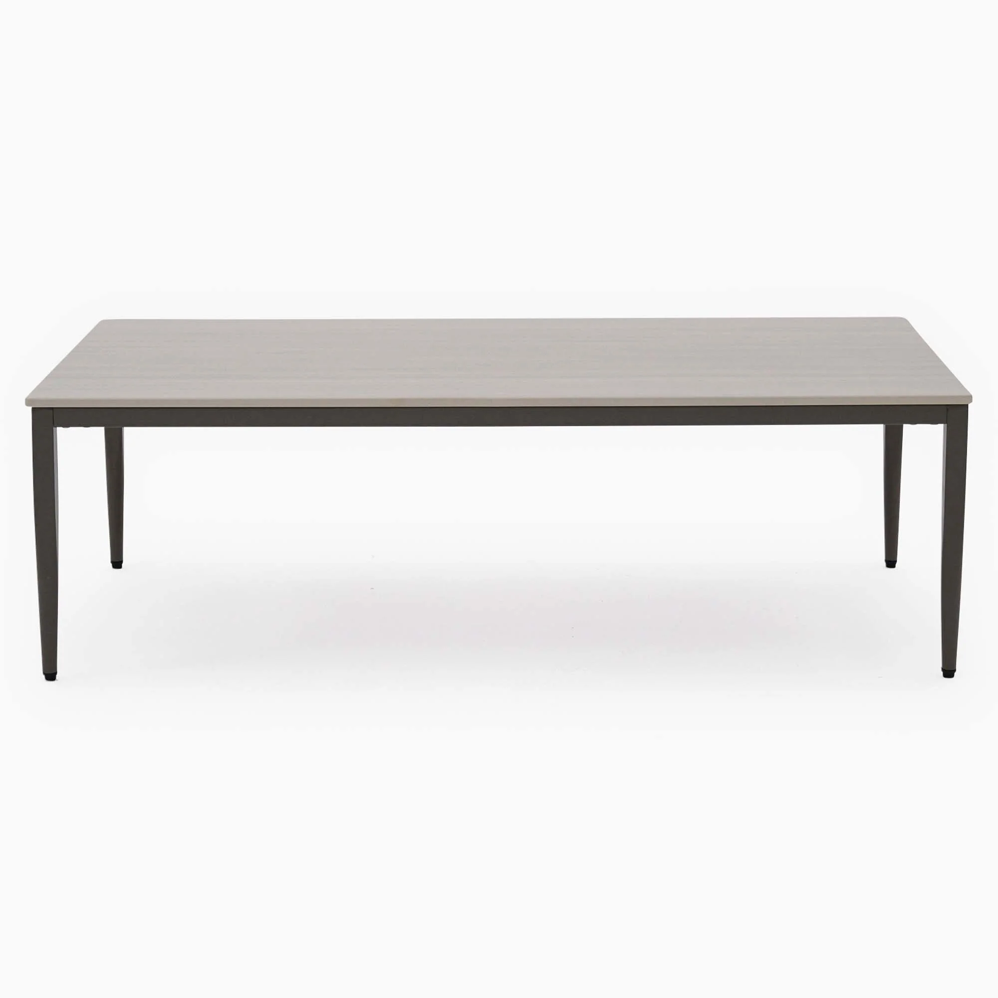 Phase Rectangular Coffee Table - Rectangular Coffee Table Latte Tones (Buwen) Matt Ceramic / Warm Brown Metal Frame - Image 3