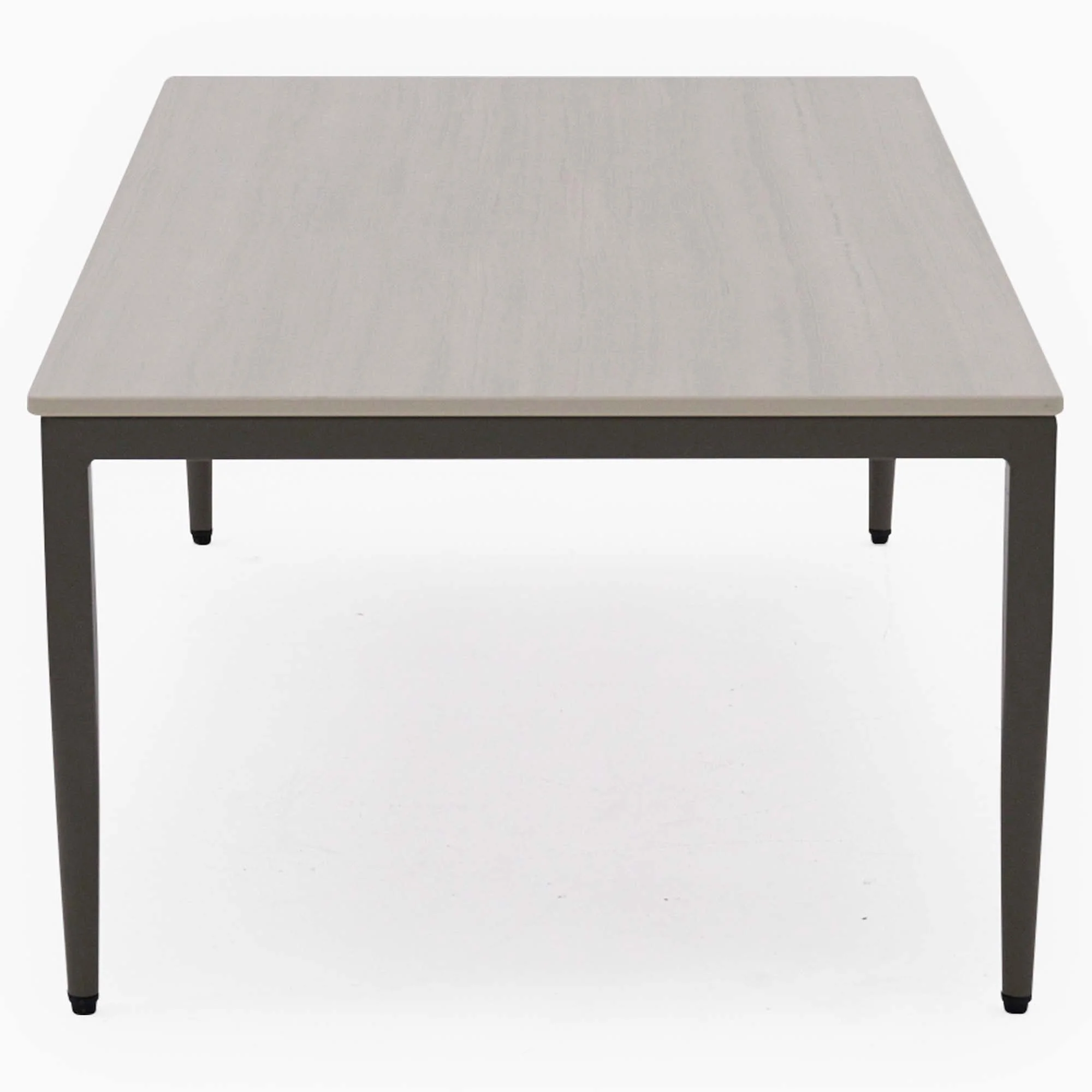 Phase Rectangular Coffee Table - Rectangular Coffee Table Latte Tones (Buwen) Matt Ceramic / Warm Brown Metal Frame - Image 4