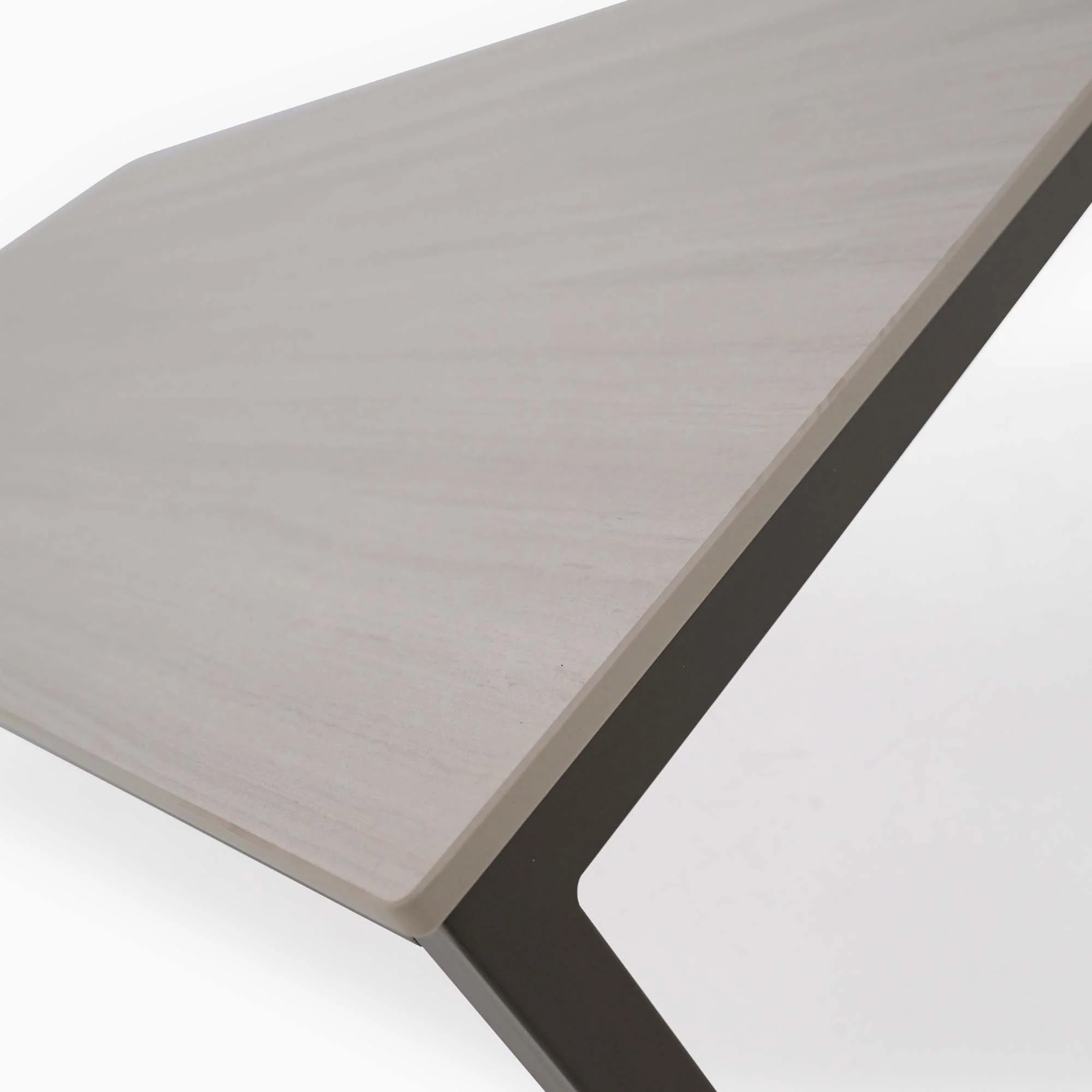 Phase Rectangular Coffee Table - Rectangular Coffee Table Latte Tones (Buwen) Matt Ceramic / Warm Brown Metal Frame - Image 5