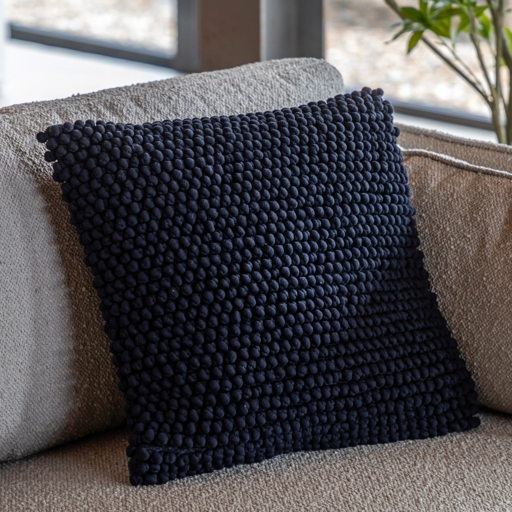 Pino Black Cushion - Pino Cushion Ink 45CM