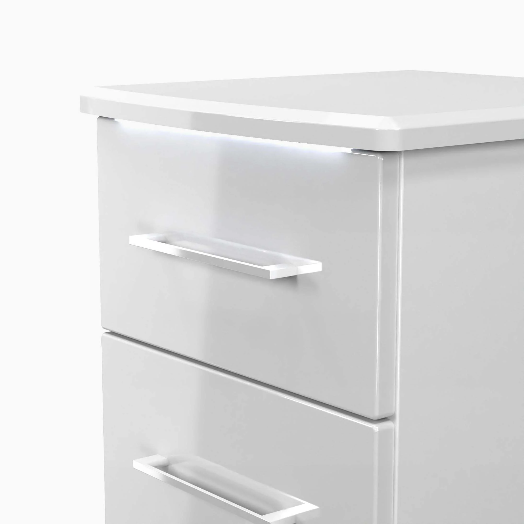 Portland 2 Drawer Bedside Cabinet - 2 Drawer Bedside Cabinet - Image 3