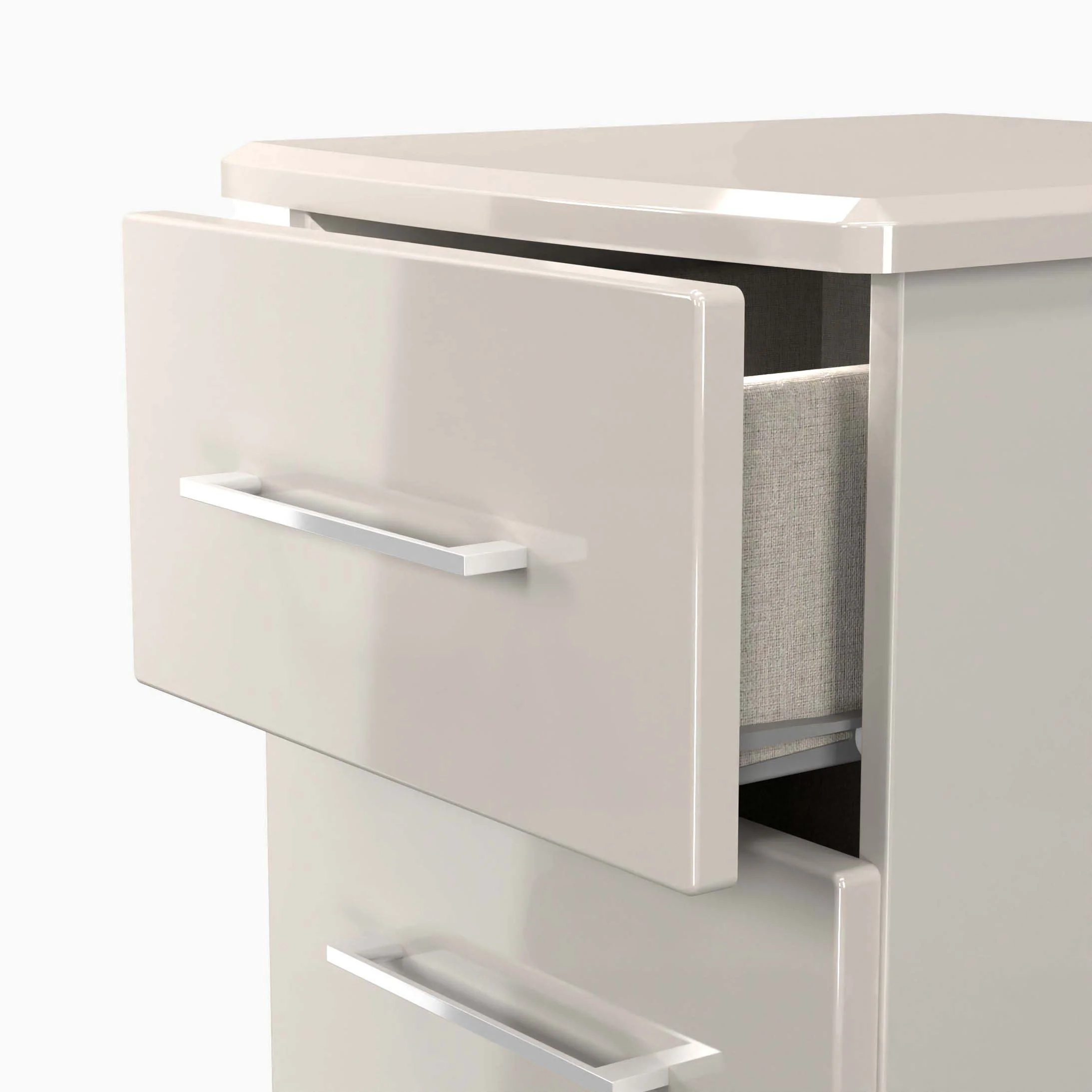 Portland 3 Drawer Bedside Cabinet - 3 Drawer Bedside Cabinet - Image 6