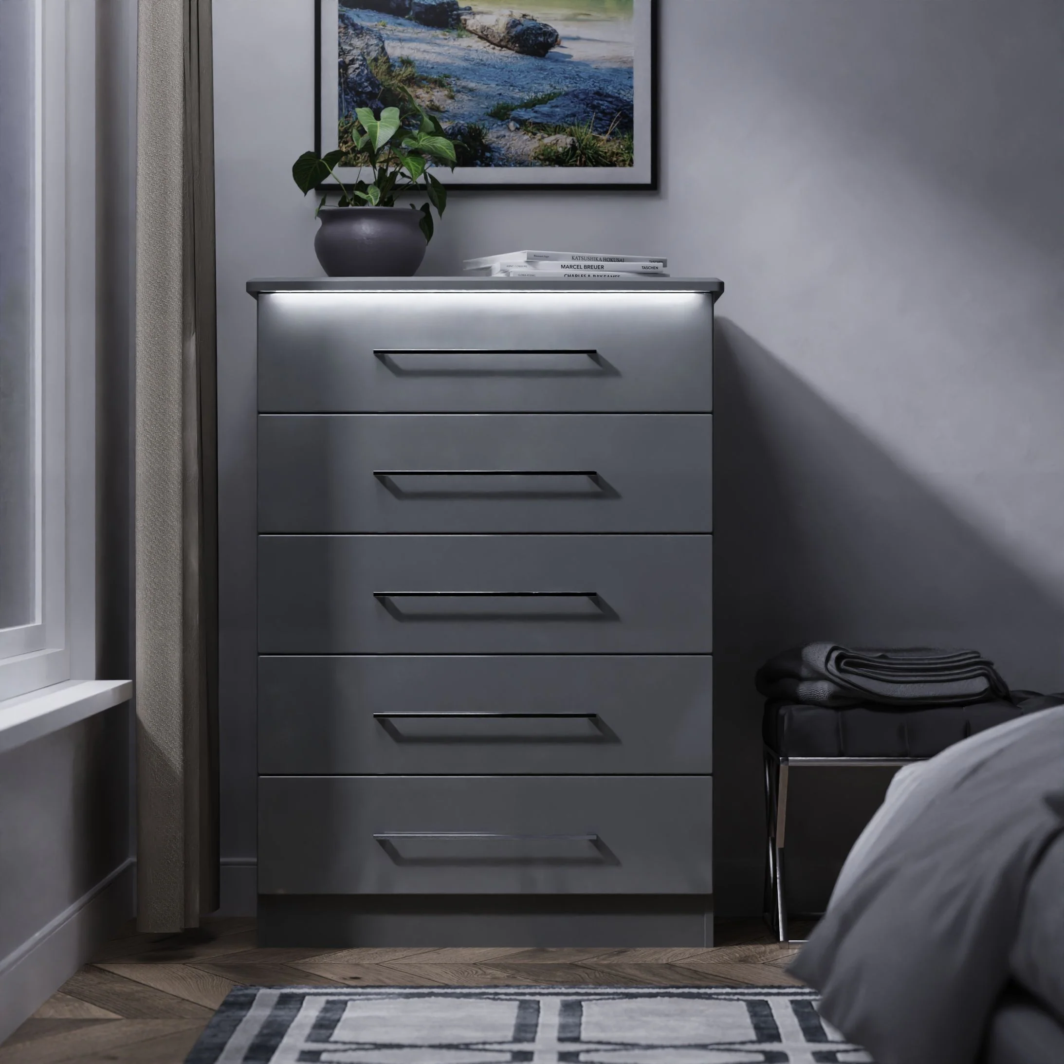 Portland 5 Drawer Chest - 5 Drawer Chest - Image 14