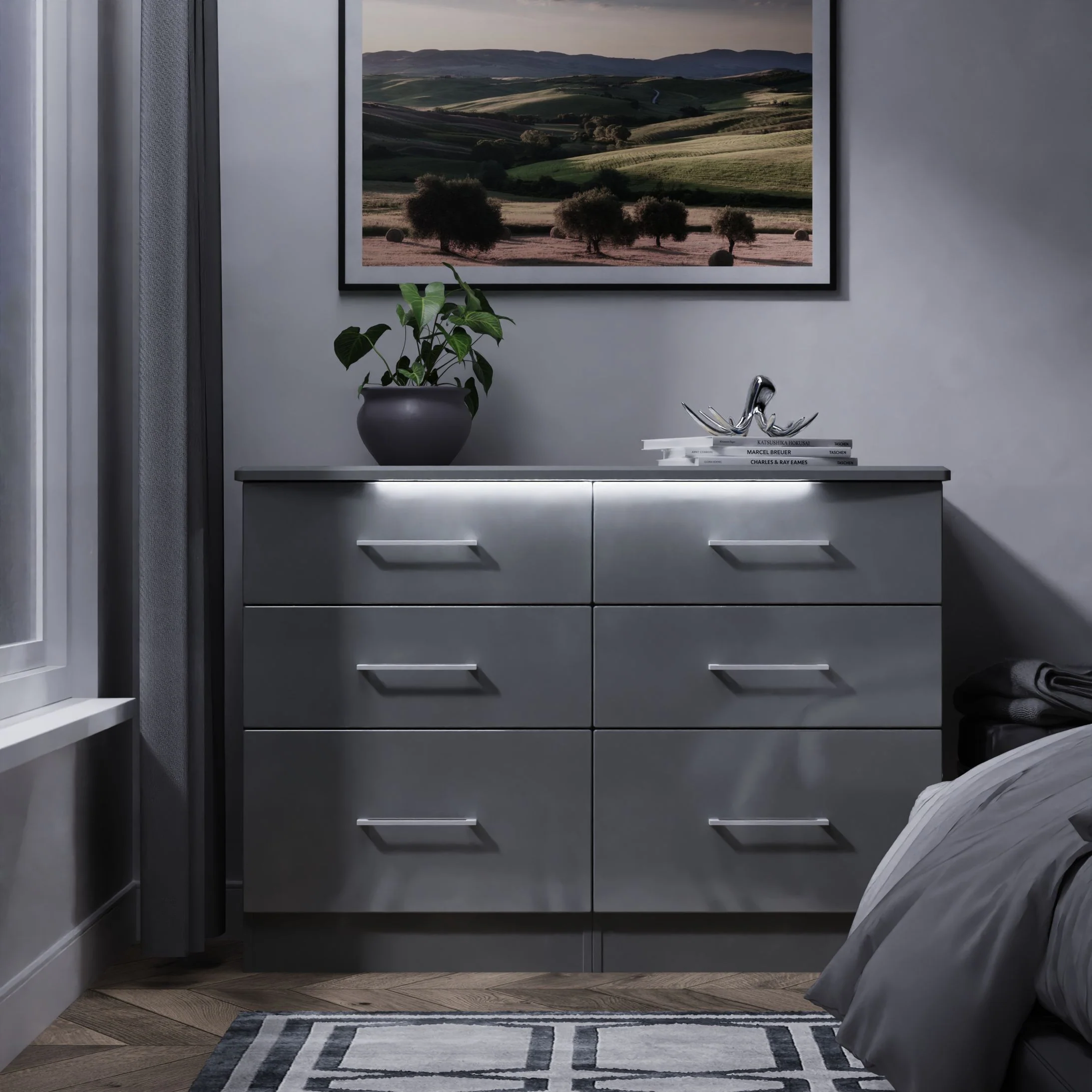 Portland 6 Drawer Midi Chest - 6 Drawer Midi Chest - Image 13