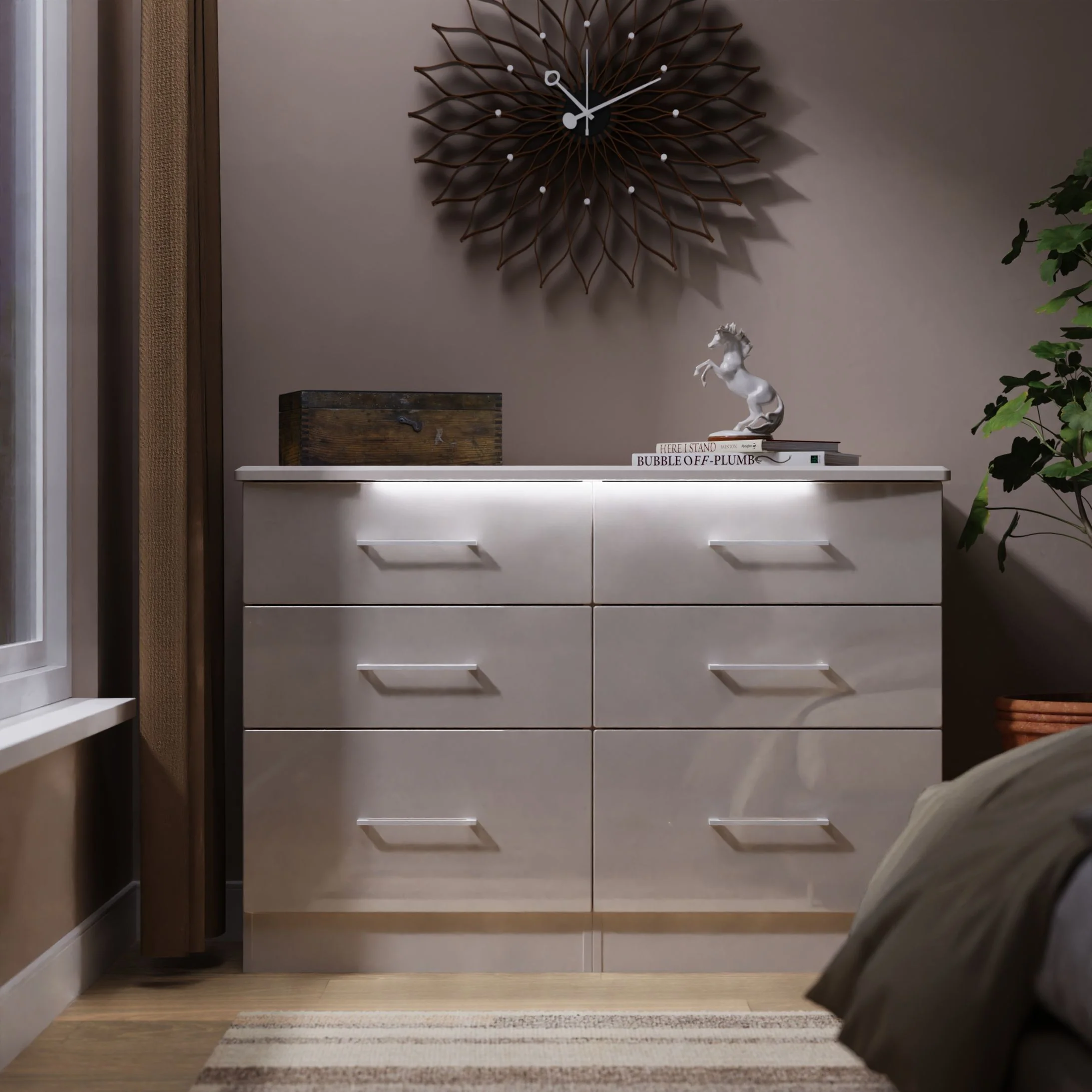 Portland 6 Drawer Midi Chest - 6 Drawer Midi Chest - Image 8