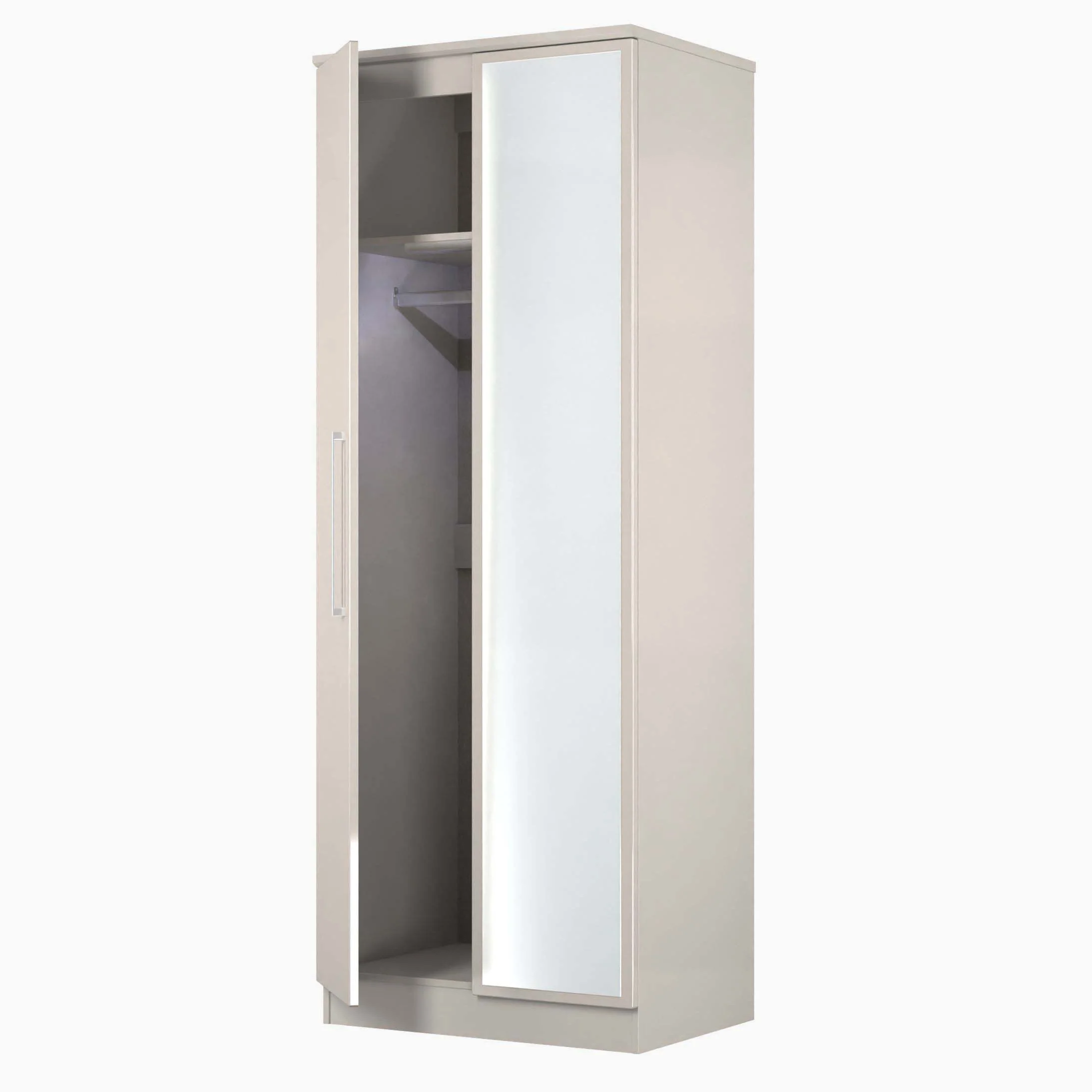 Portland Tall Double Mirror Wardrobe - Tall Double Mirror Wardrobe - Image 10