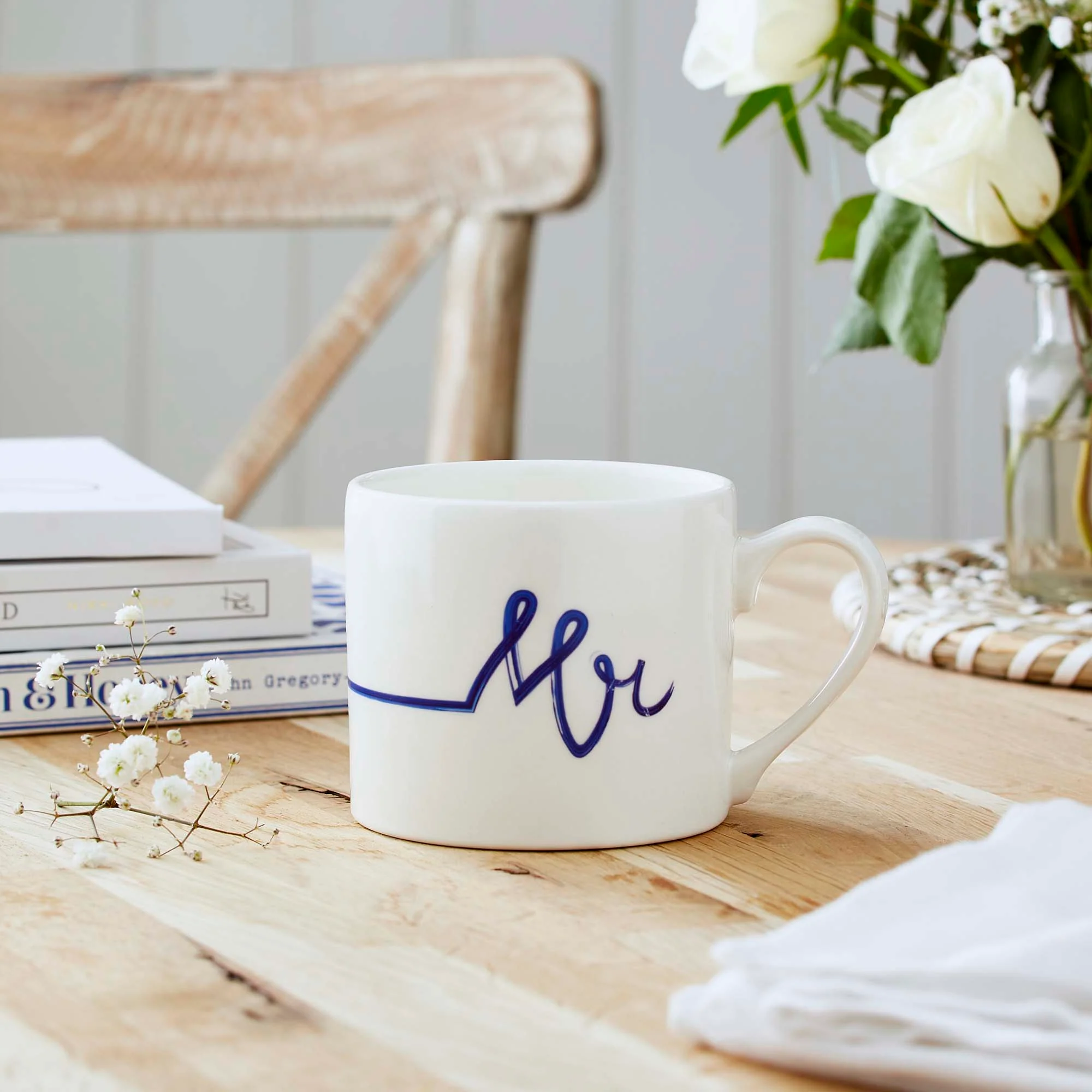Portmeirion Mugmerion Blue & White Mr Mug - Mugmerion Blue & White Mr Mug