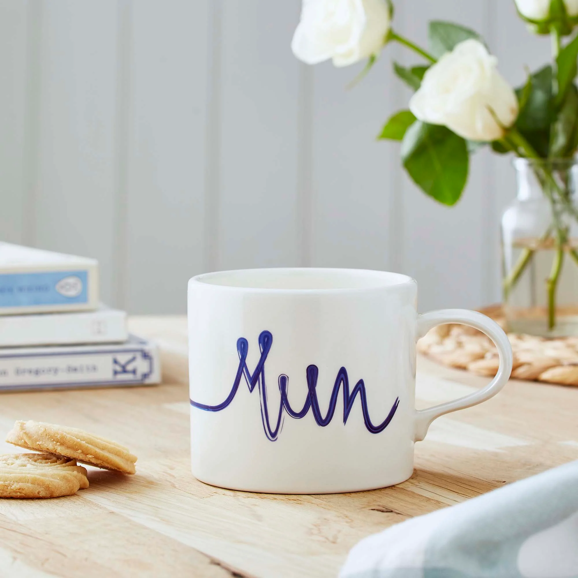 Portmeirion Mugmerion Blue & White Mum Mug - Mugmerion Blue & White Mum Mug
