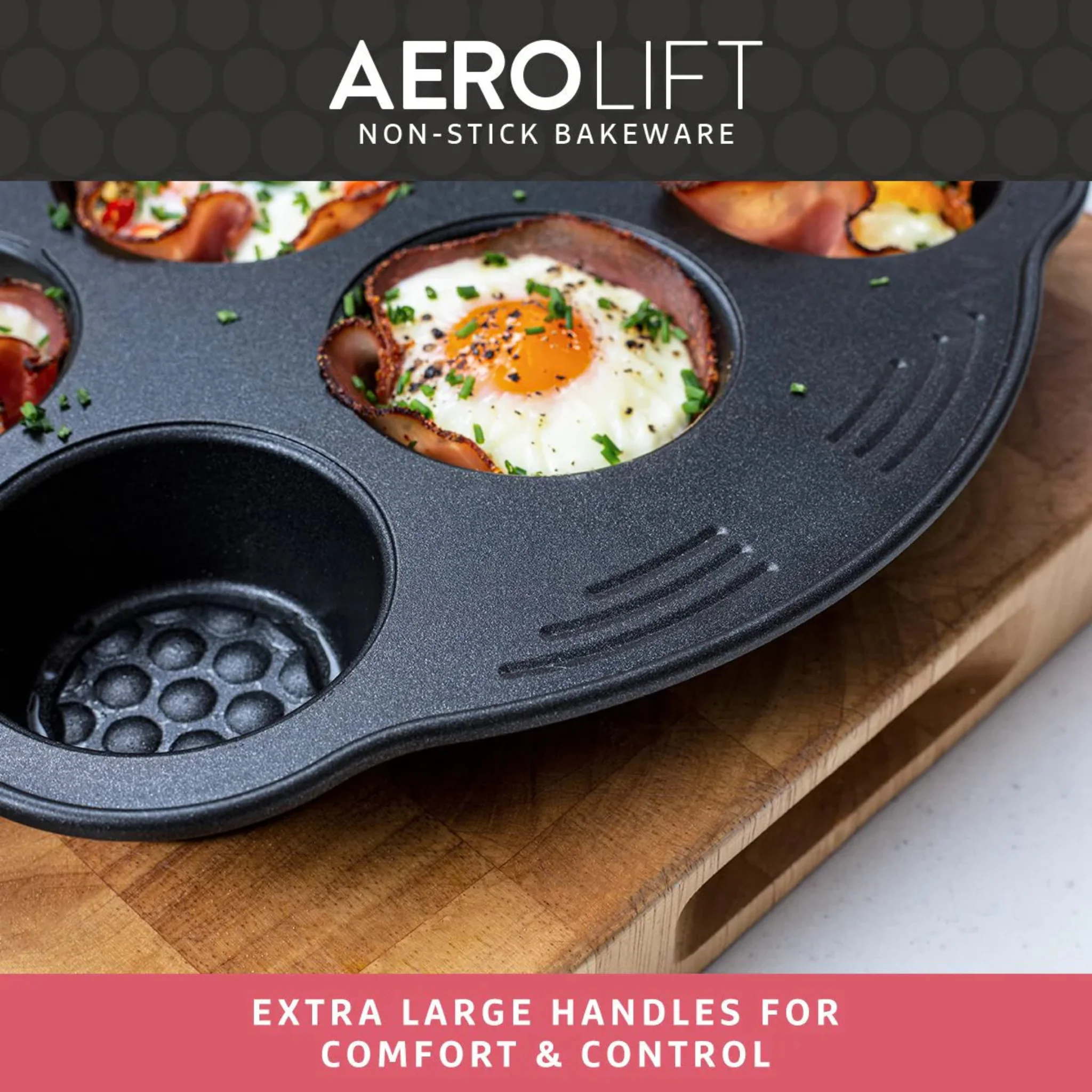 Prestige Aerolift Bakeware Muffin Tin 12 Cup - Image 3