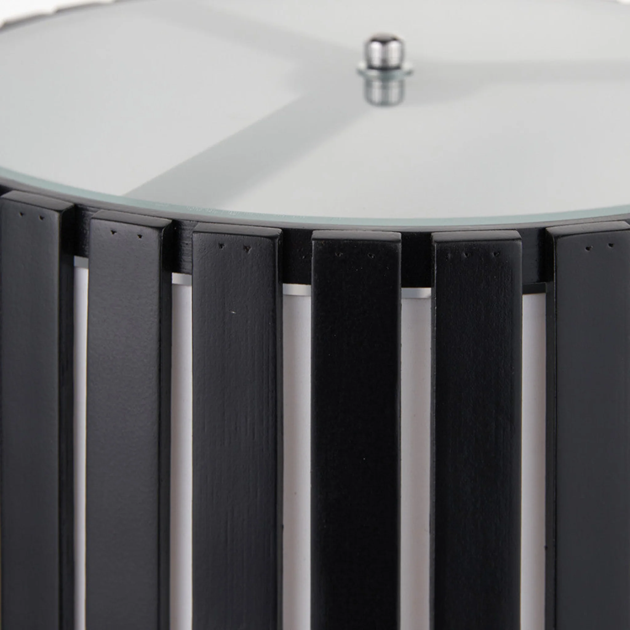 Rabanne Slatted Black Wood Tripod Table Lamp - Rabanne Slatted Black Wood Tripod Table Lamp - Image 3
