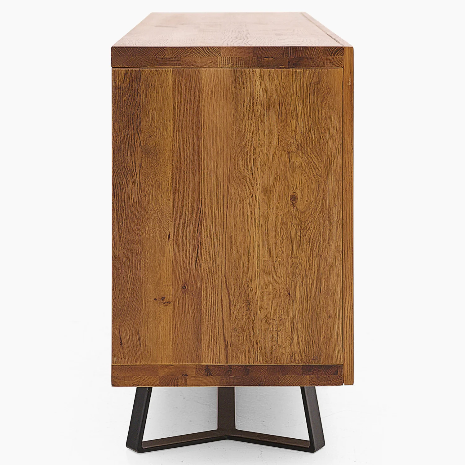 Raindale 3 Door Sideboard - 3 Door Sideboard Dark Oak / Metal Legs - Image 5