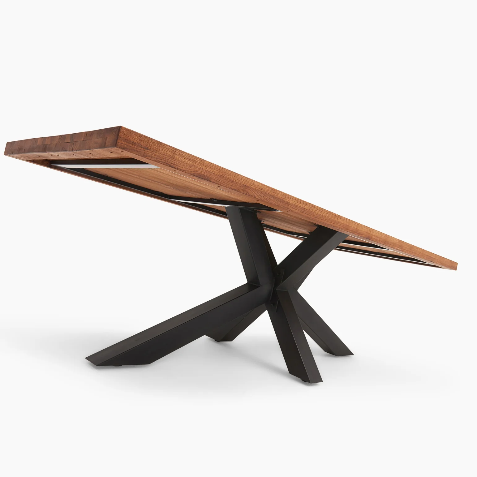 Raindale Dining Table - Dining Table 200cm Dark Oak / Star Metal Legs - 200cm - Image 7