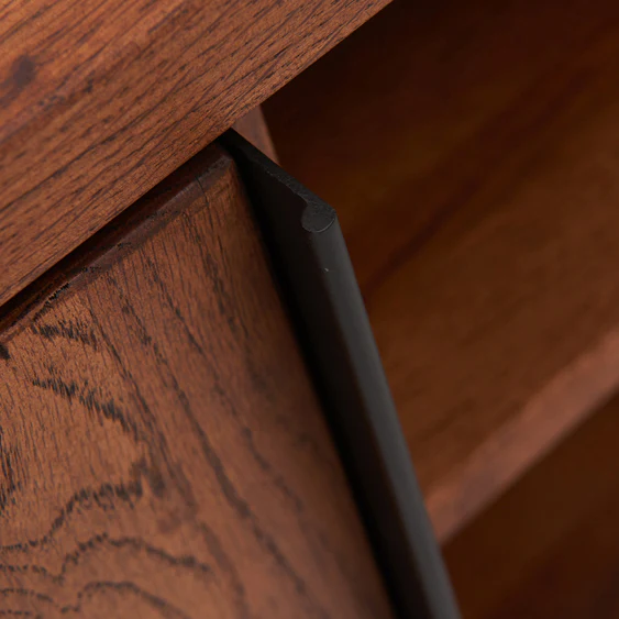 Raindale TV Unit - TV Unit Dark Oak / Metal Legs - Image 2