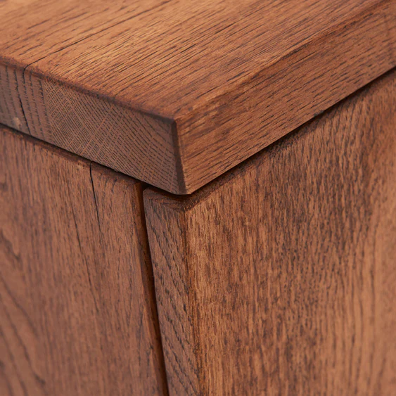 Raindale TV Unit - TV Unit Dark Oak / Metal Legs - Image 3