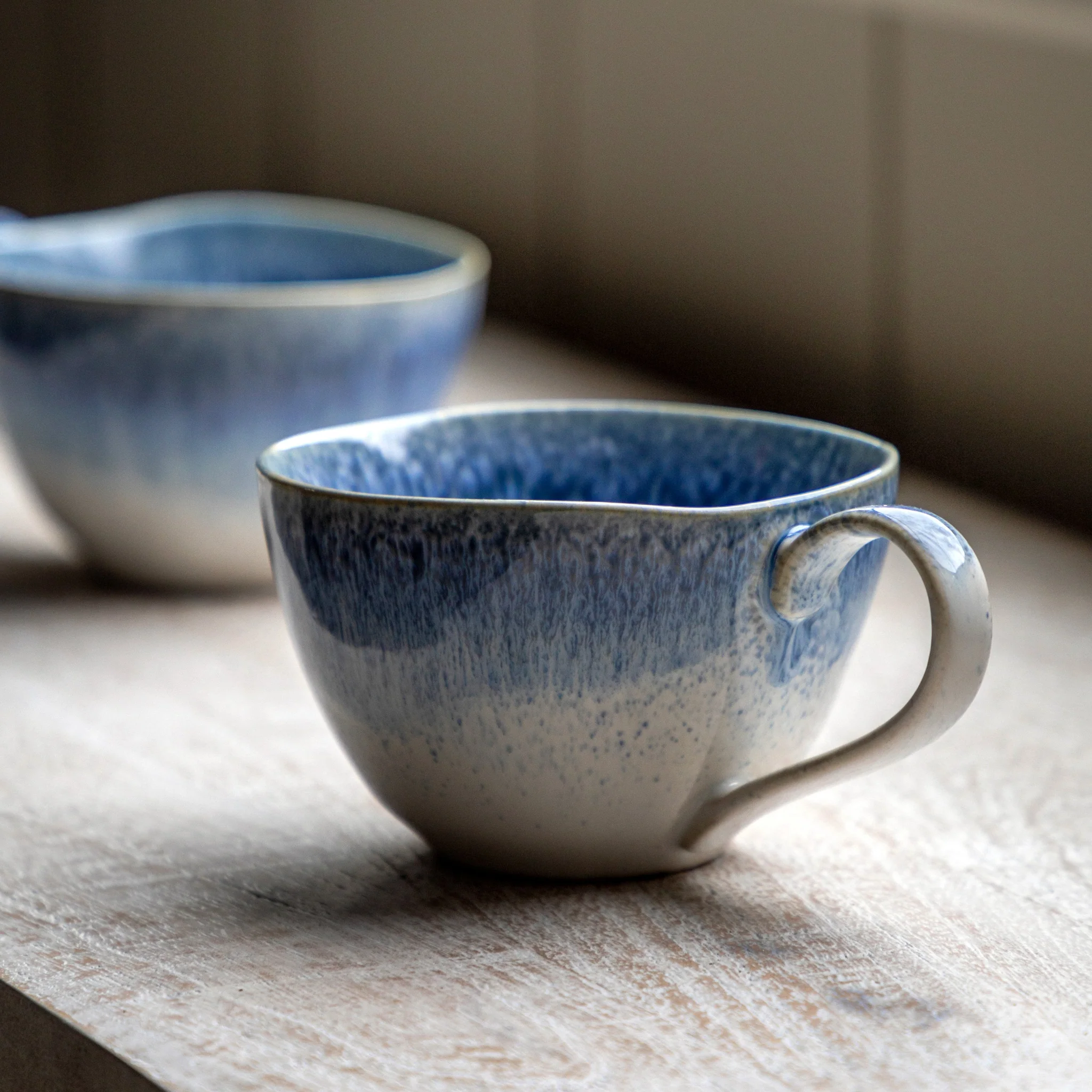 Reactive Organic Set Of 4 Blue Mugs - DHD Reactive Organic Mug Ink Blue 4Pk