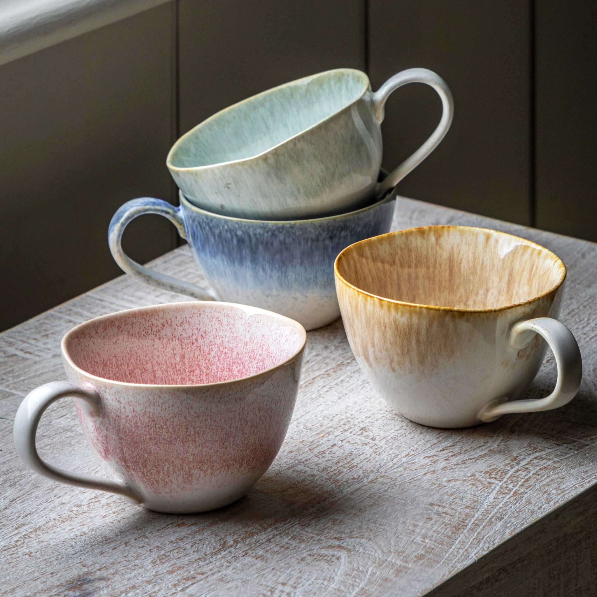 Reactive Organic Set Of 4 Pink Mugs - DHD Reactive Organic Mug Rose Pink 4Pk - Image 3