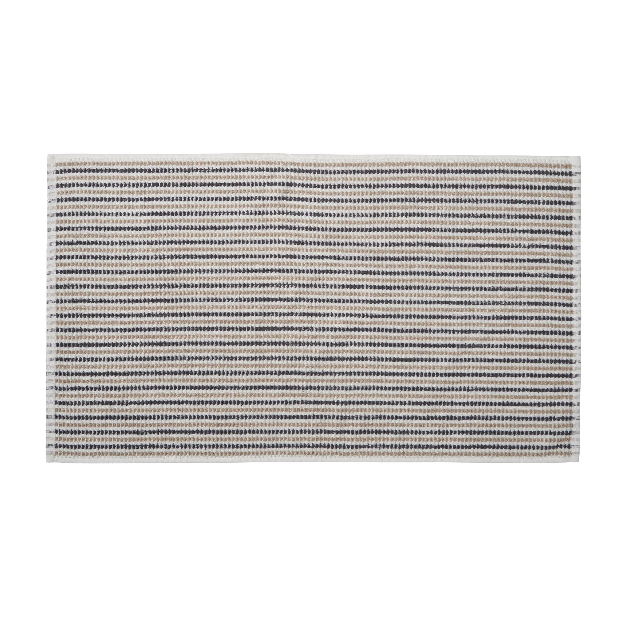 Catherine Lansfield Rice Weave Stripe Towel Grey - Rice Weave Stripe Bath Sheet Grey - Image 3