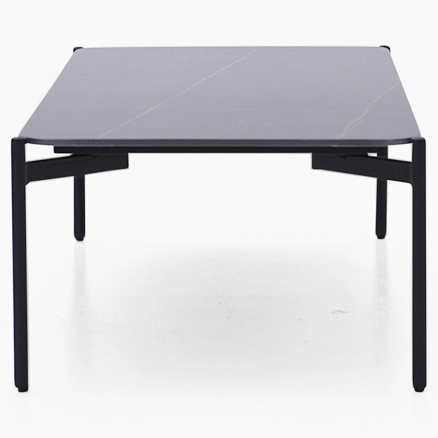 Rocco Black and Gold Coffee Table - Rect Coffee Table Black & Gold Ceramic Top / Black Powder Coated Metal Legs - Image 3