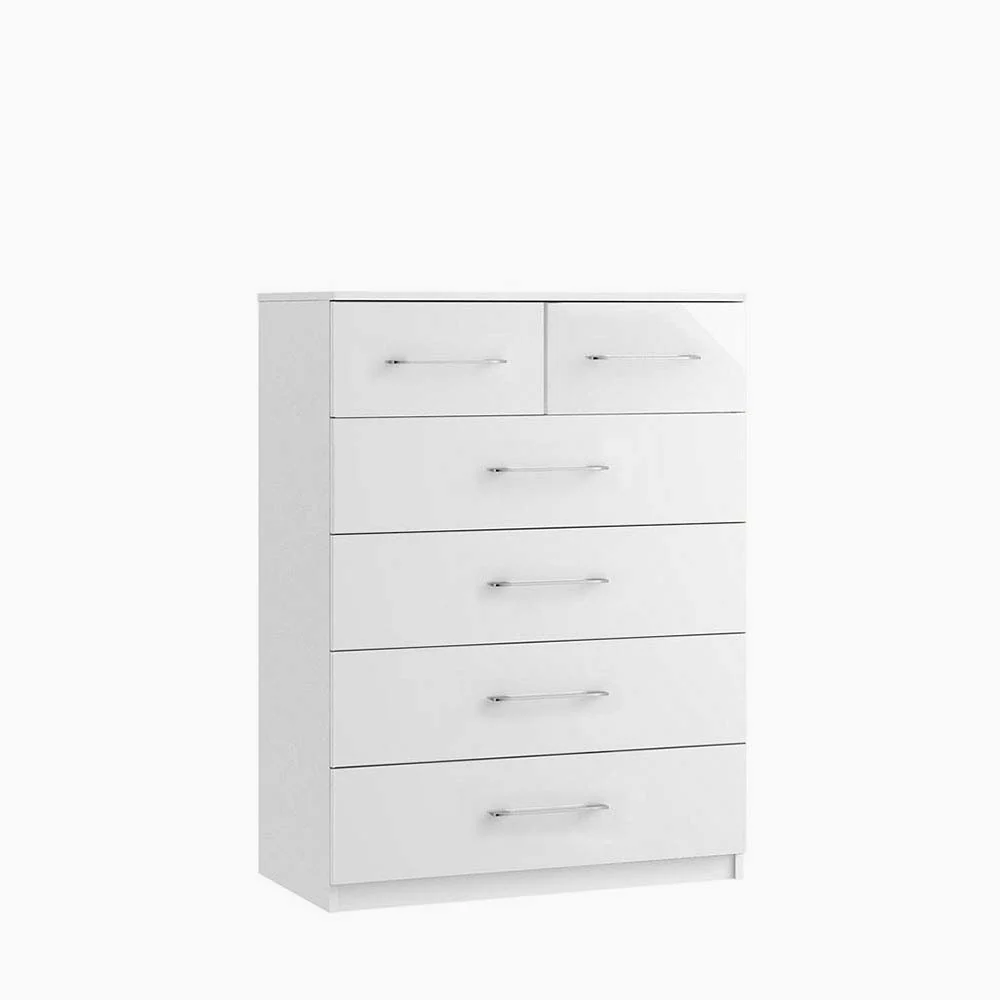 Roma 6 Drawer Cabinet - 4 + 2 Drawer Chest - Metal