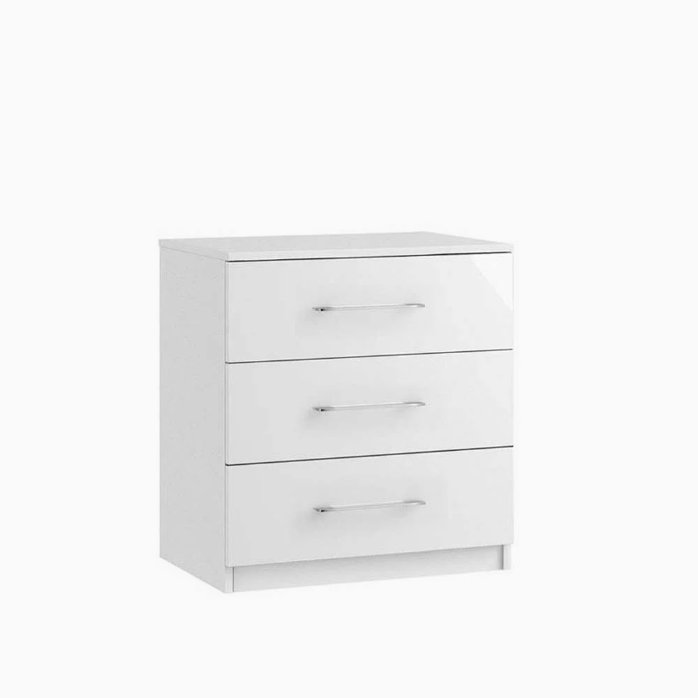 Roma Midi 3 Drawer Cabinet - 3 Drawer Midi Chest - Metal