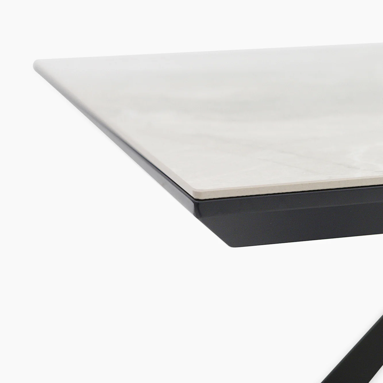 Romany Coffee Table - Coffee Table Light Grey Ceramic / Dark Grey - Image 7