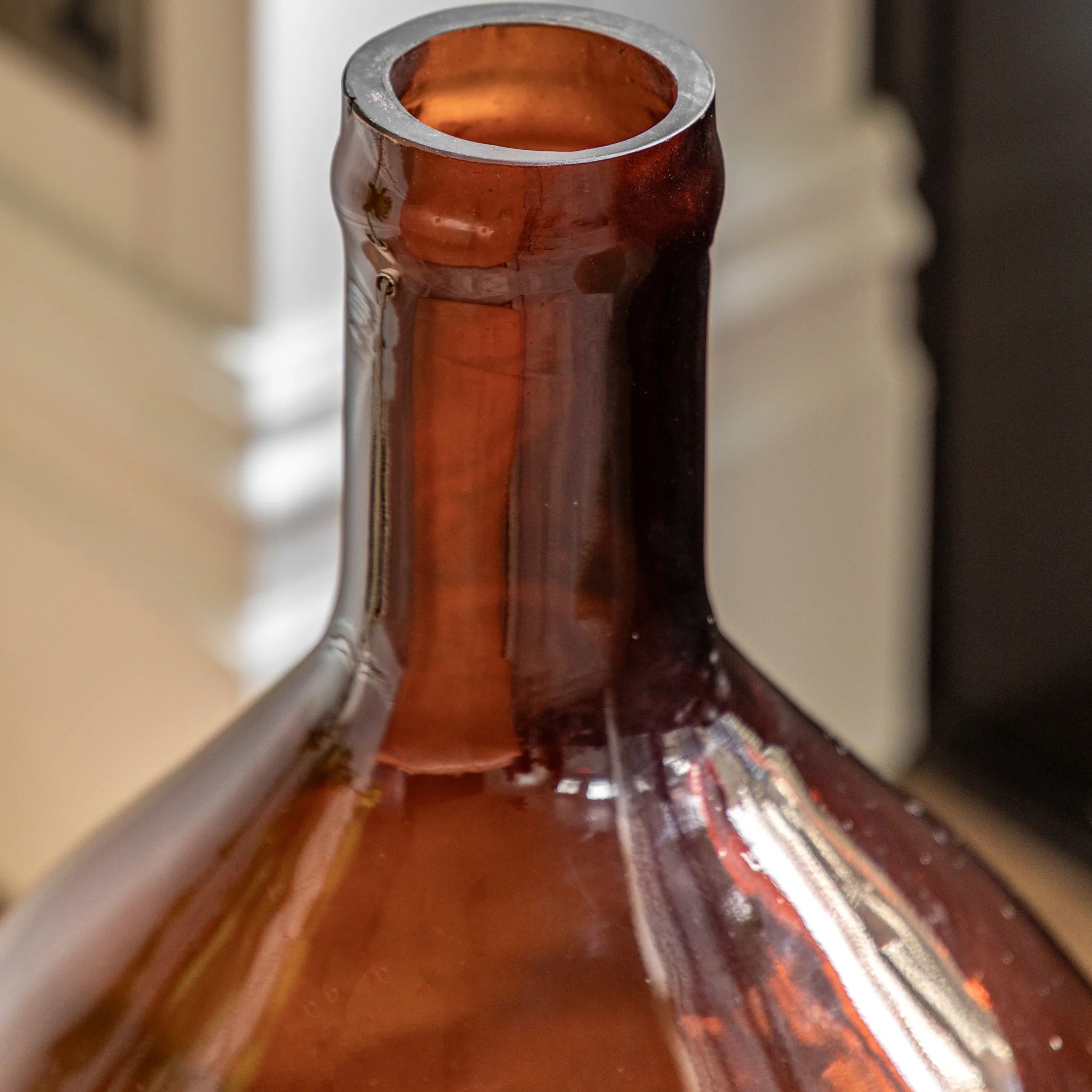 Rueda Brown Giant Glass Bottle Vase - Rueda Giant Glass Bottle Vase Amber 64CM - Image 2